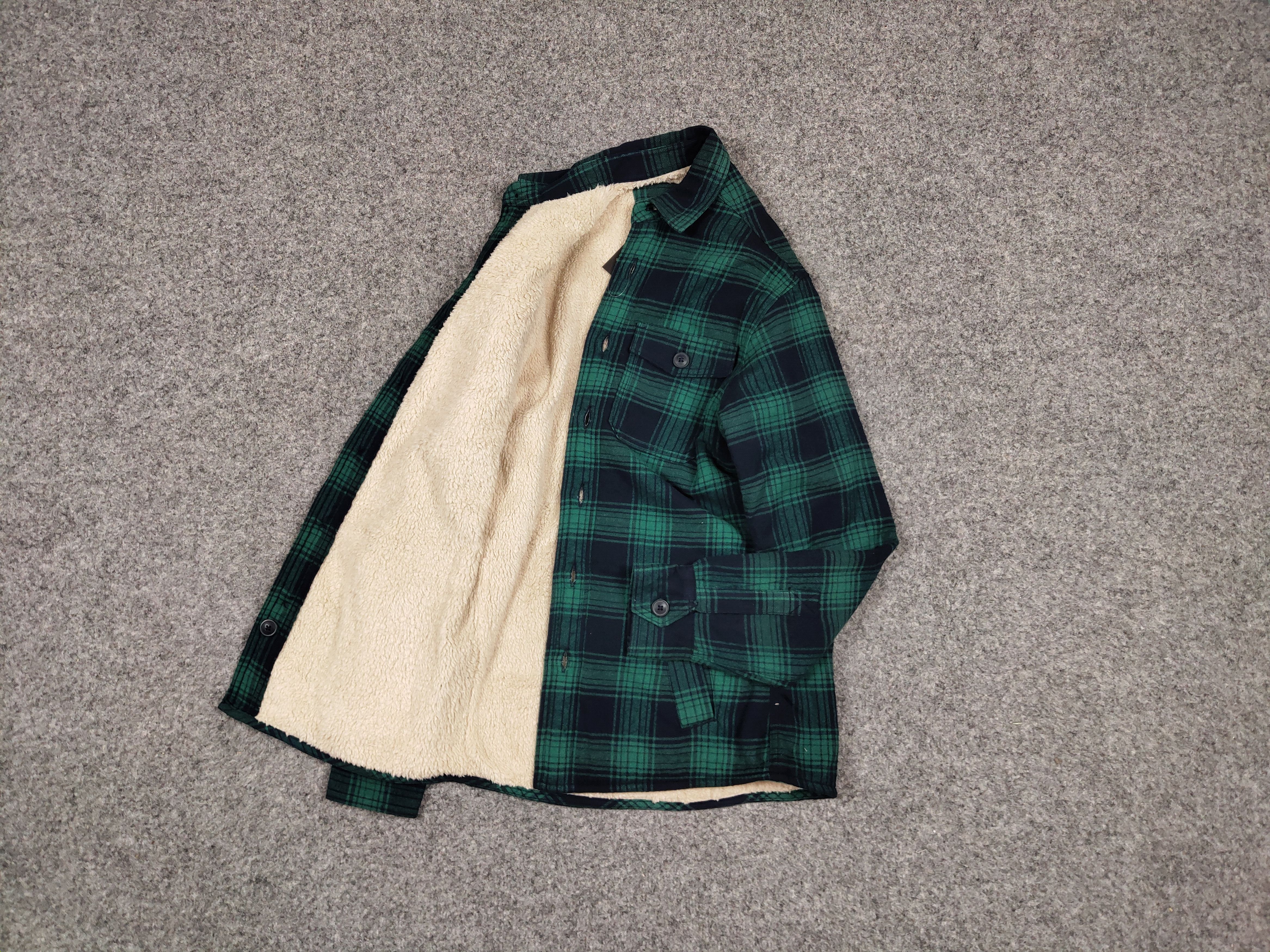 Flannel Vintage NWT Sherpa Lined Check Overshirt Flannel Travis Size US S / EU 44-46 / 1 - 21 Thumbnail