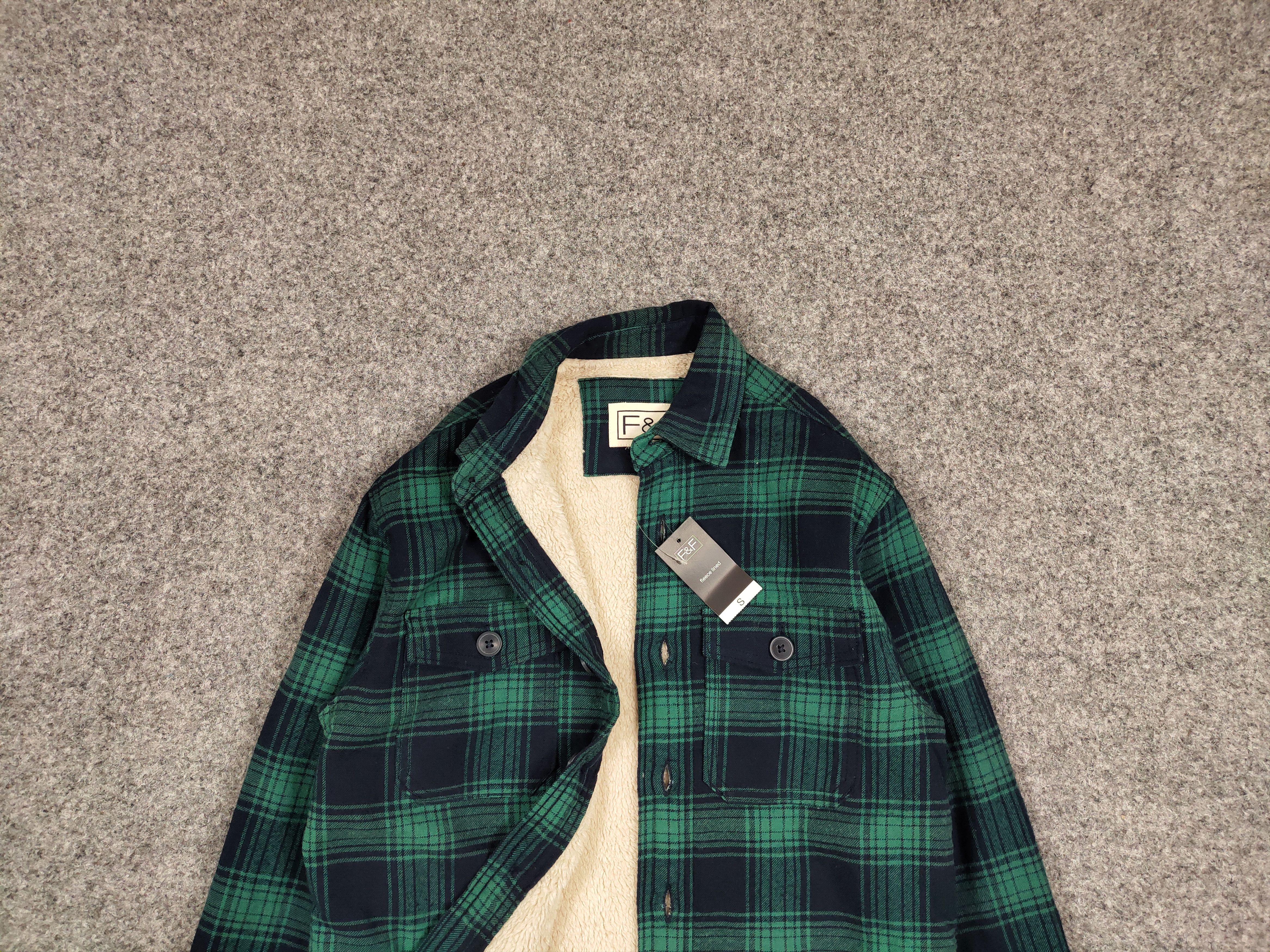 Flannel Vintage NWT Sherpa Lined Check Overshirt Flannel Travis Size US S / EU 44-46 / 1 - 9 Thumbnail