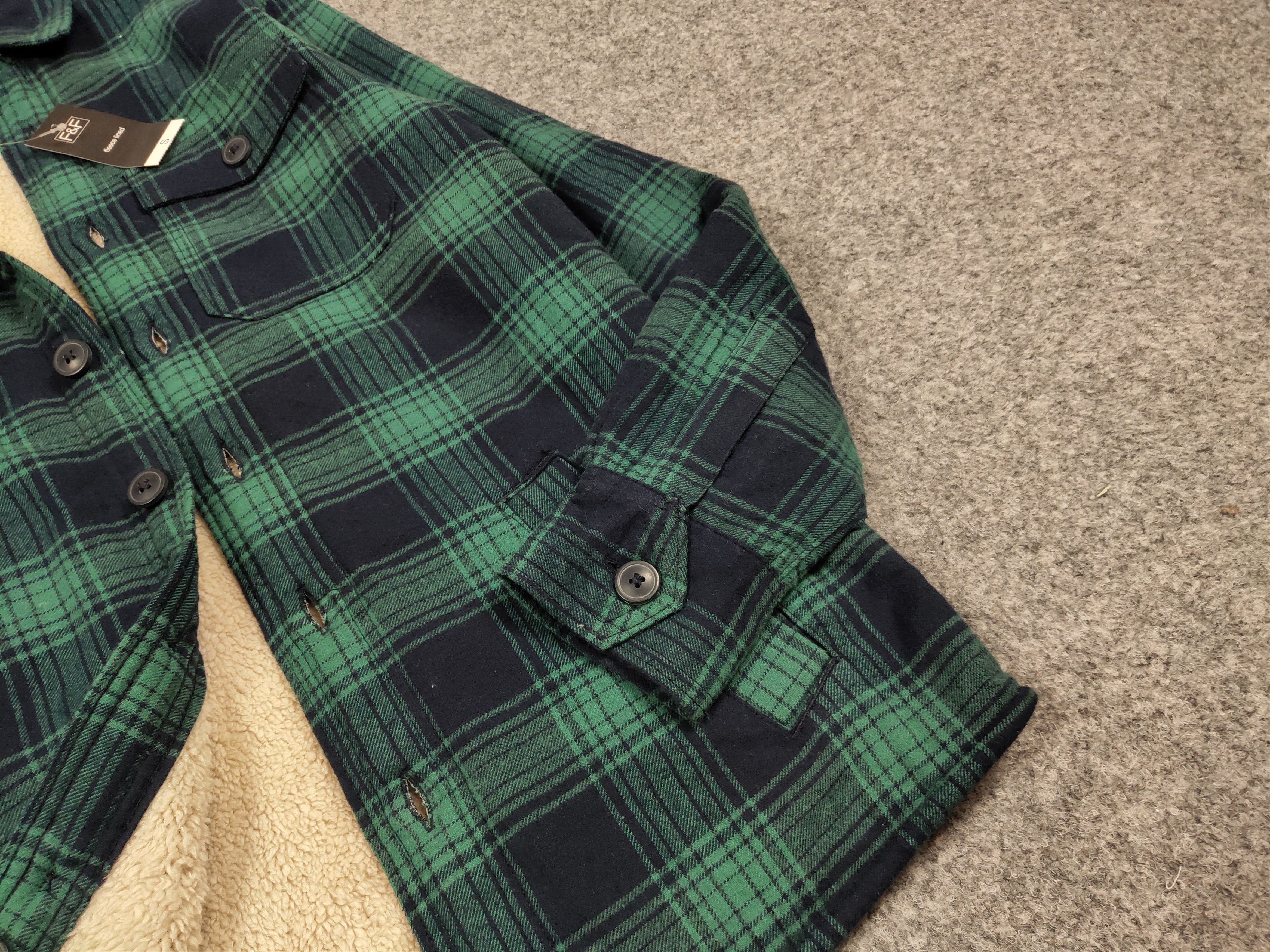 Flannel Vintage NWT Sherpa Lined Check Overshirt Flannel Travis Size US S / EU 44-46 / 1 - 13 Thumbnail