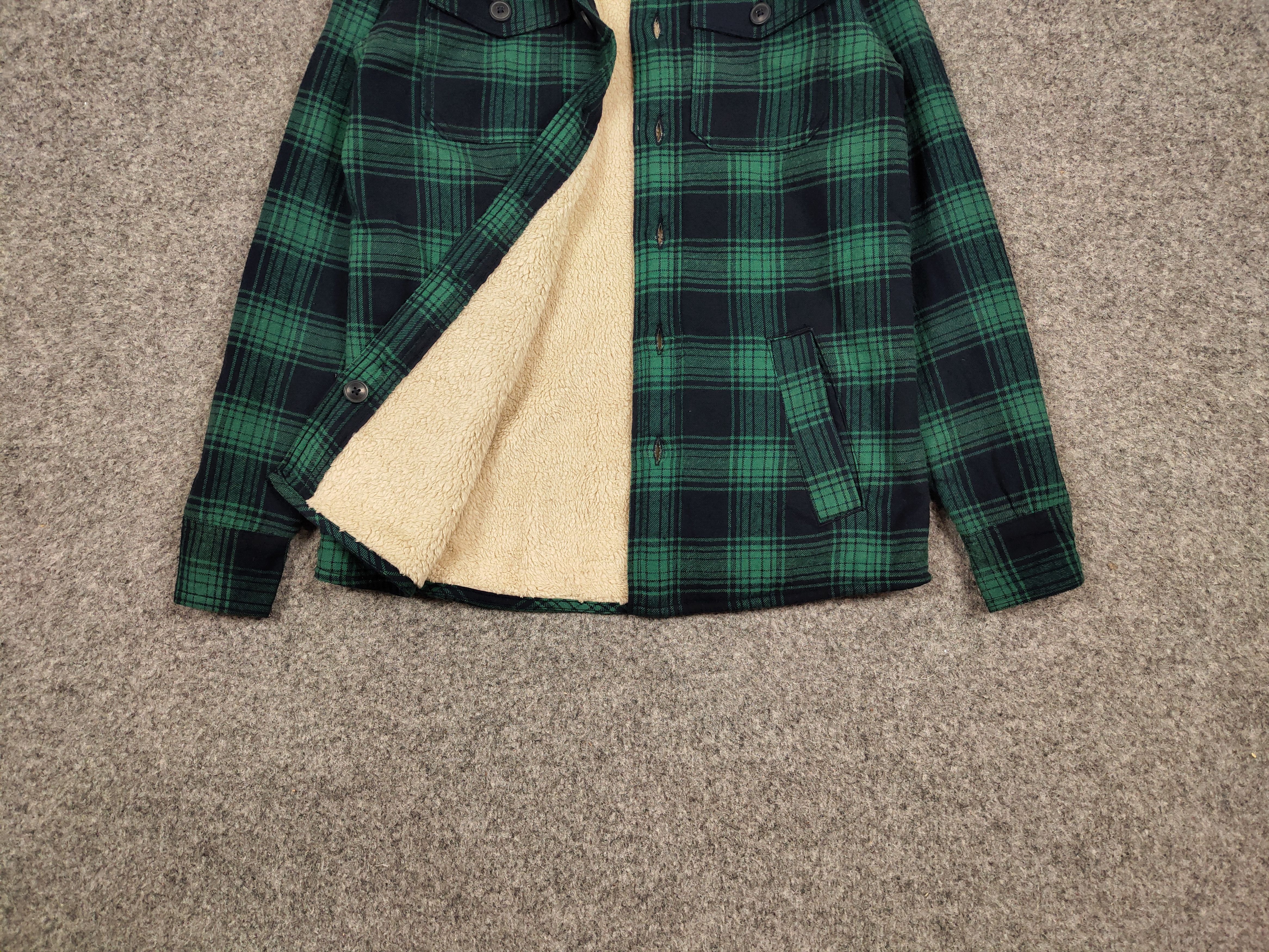 Flannel Vintage NWT Sherpa Lined Check Overshirt Flannel Travis Size US S / EU 44-46 / 1 - 10 Thumbnail