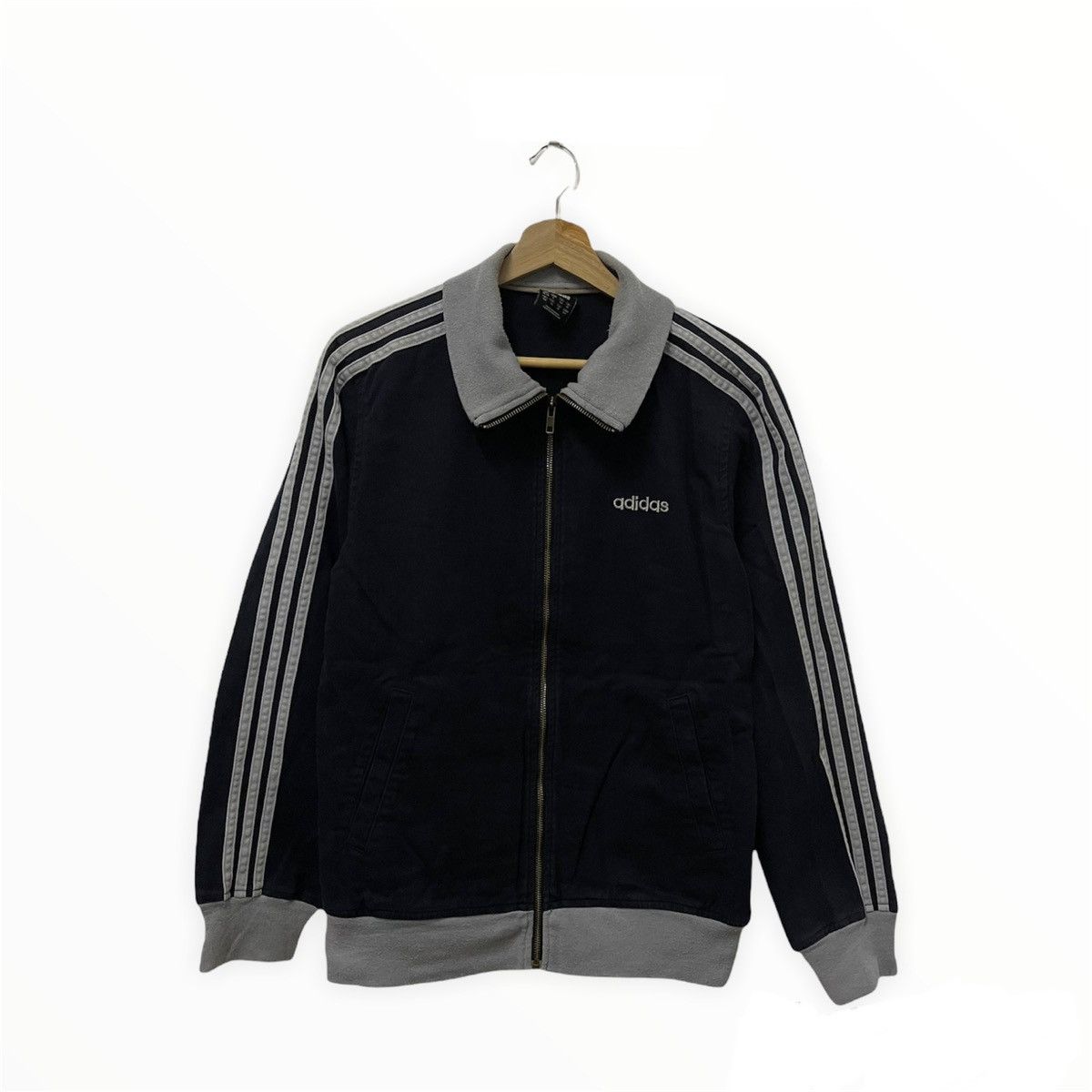 Adidas × Vintage Vintage Adidas Equipment Y2K Spellout Zip Up Jacket Size US M / EU 48-50 / 2 - 1 Thumbnail
