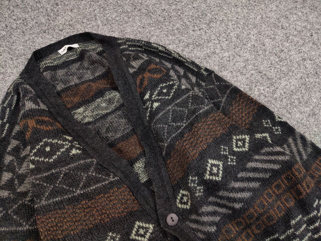Vintage Vintage 90's Japanese Patterned Cardigan Knitted Sweater Size US L / EU 52-54 / 3 - 12 Thumbnail