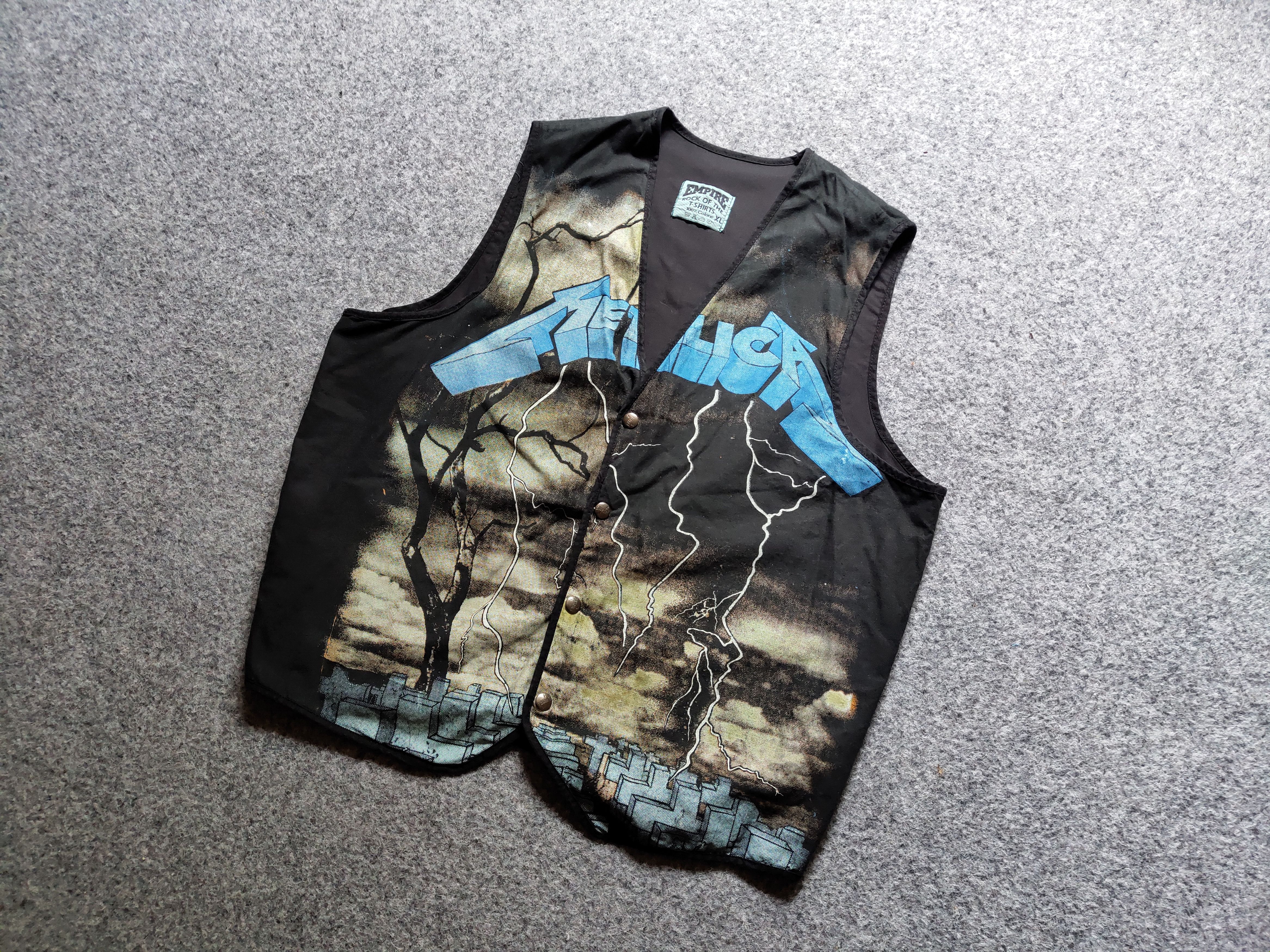 Metallica Ultra Rare Vintage Metallica empire vest 90 100% Cotton Size US XL / EU 56 / 4 - 3 Thumbnail