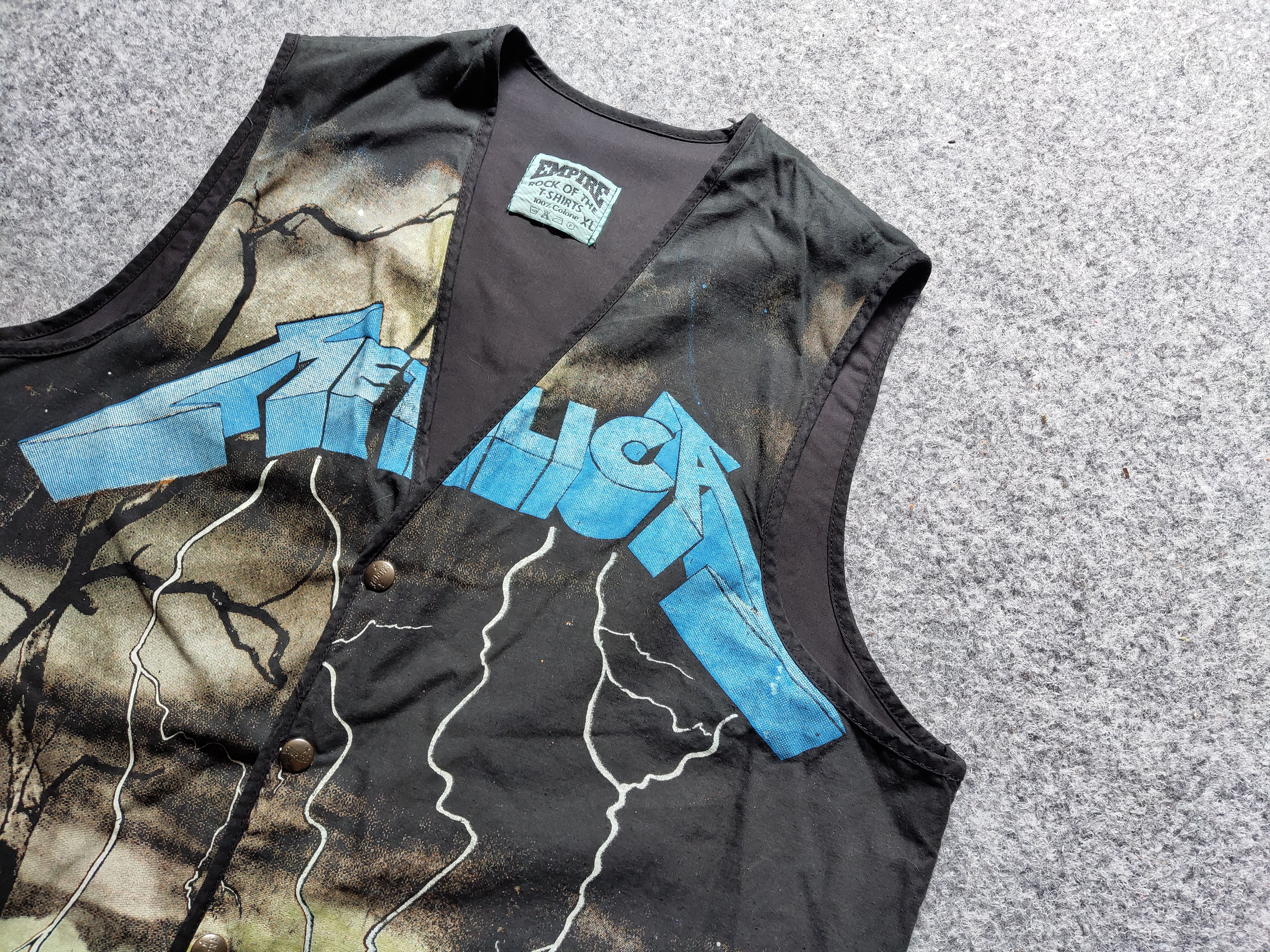 Metallica Ultra Rare Vintage Metallica empire vest 90 100% Cotton Size US XL / EU 56 / 4 - 4 Thumbnail