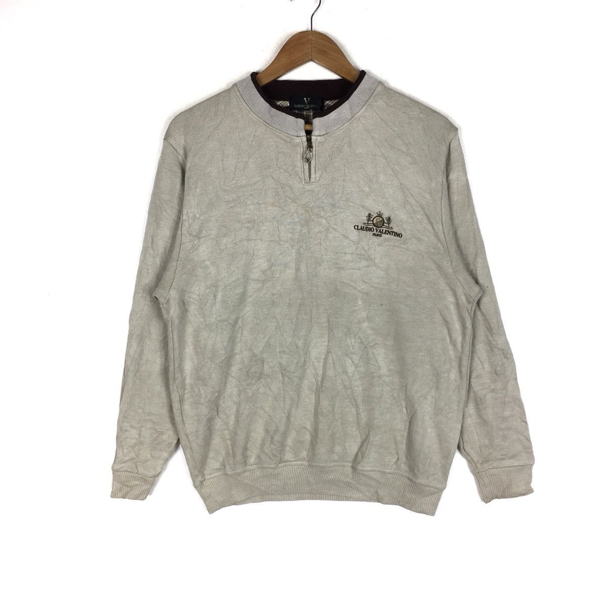 Vintage CLAUDIO VALENTINO PARIS SWEATSHIRT Size US L / EU 52-54 / 3 - 1 Thumbnail