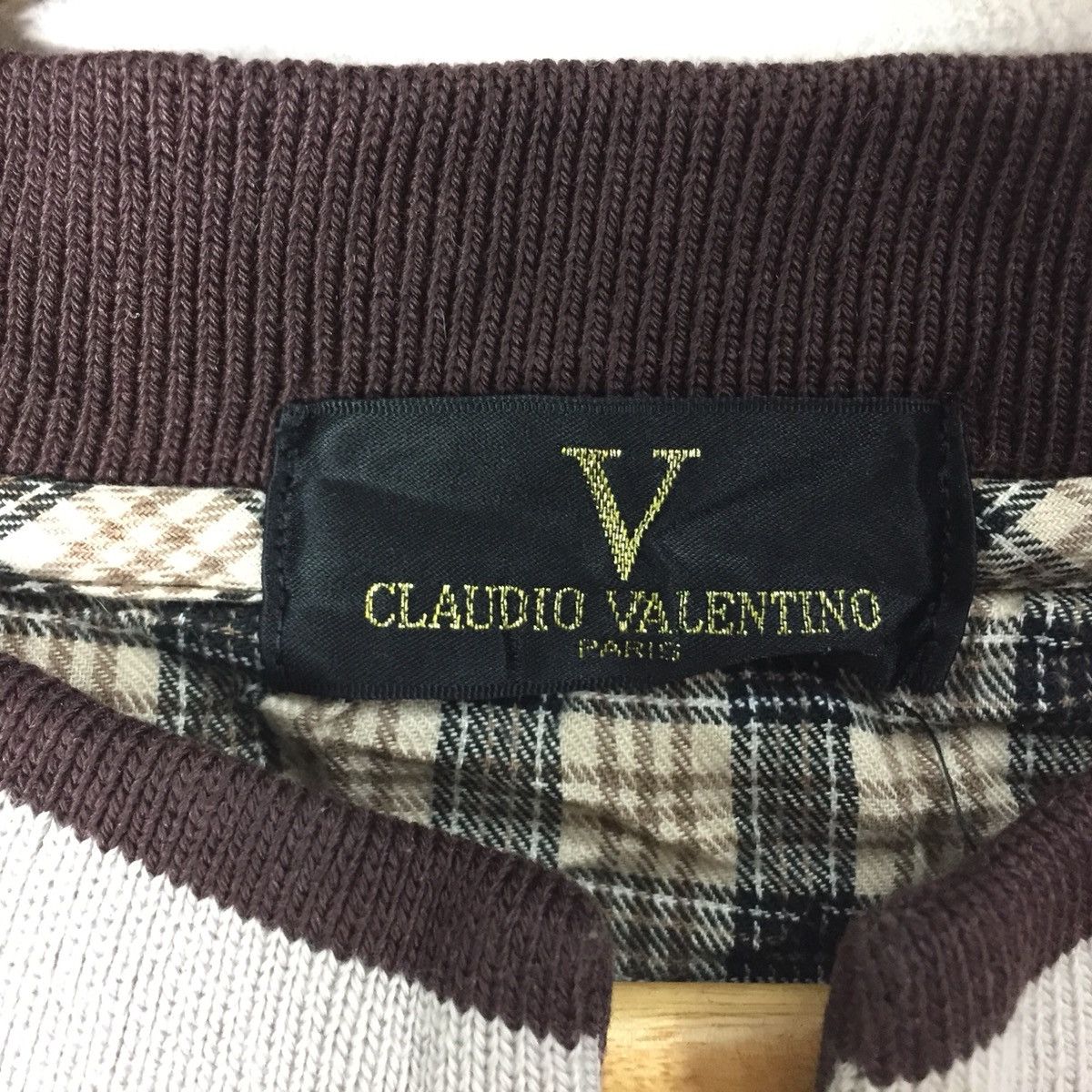Vintage CLAUDIO VALENTINO PARIS SWEATSHIRT Size US L / EU 52-54 / 3 - 3 Thumbnail