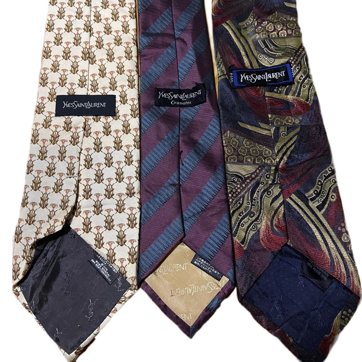 Yves Saint Laurent Lot of 3 YVES SAINT LAUREN tie necktie Size ONE SIZE - 4 Thumbnail