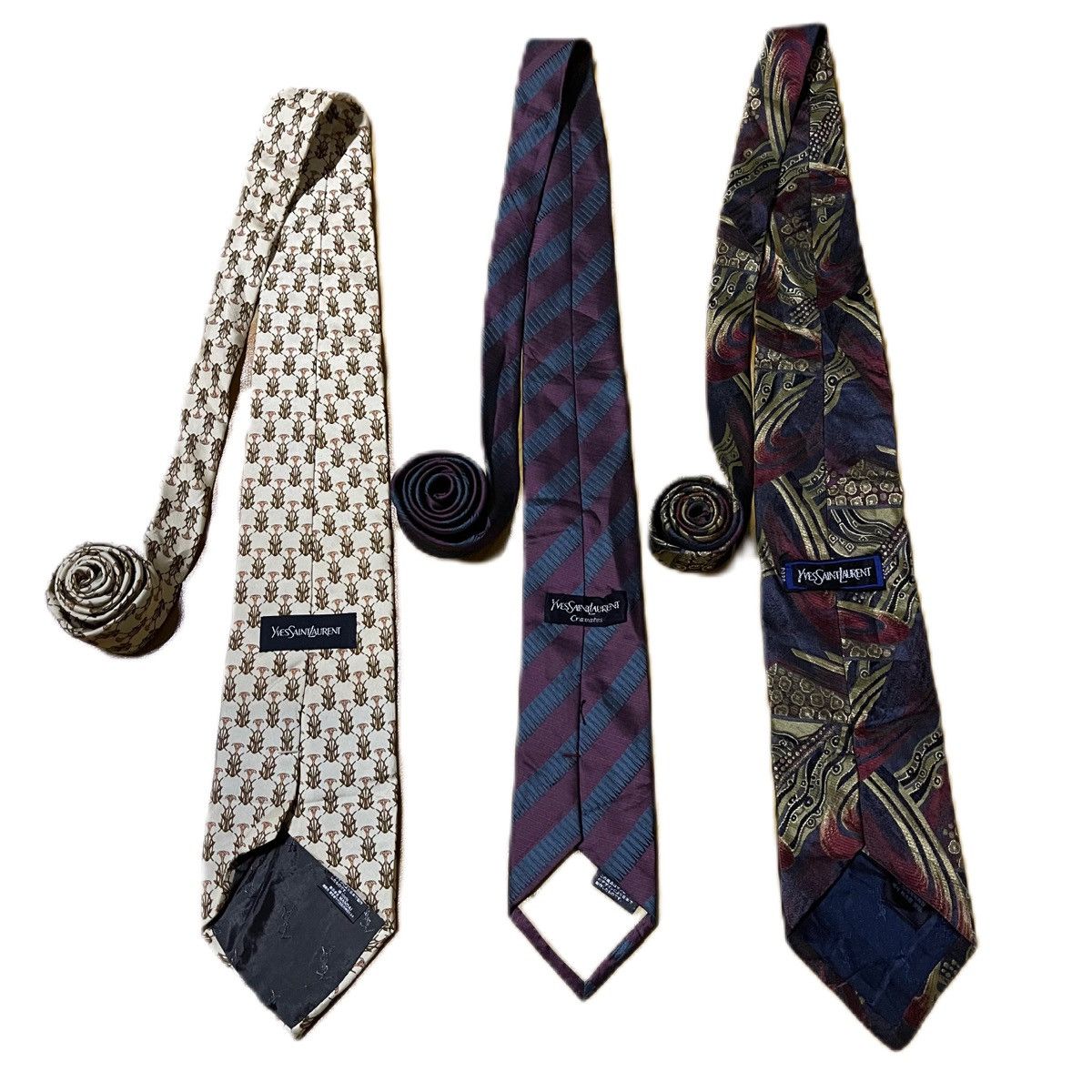 Yves Saint Laurent Lot of 3 YVES SAINT LAUREN tie necktie Size ONE SIZE - 1 Thumbnail