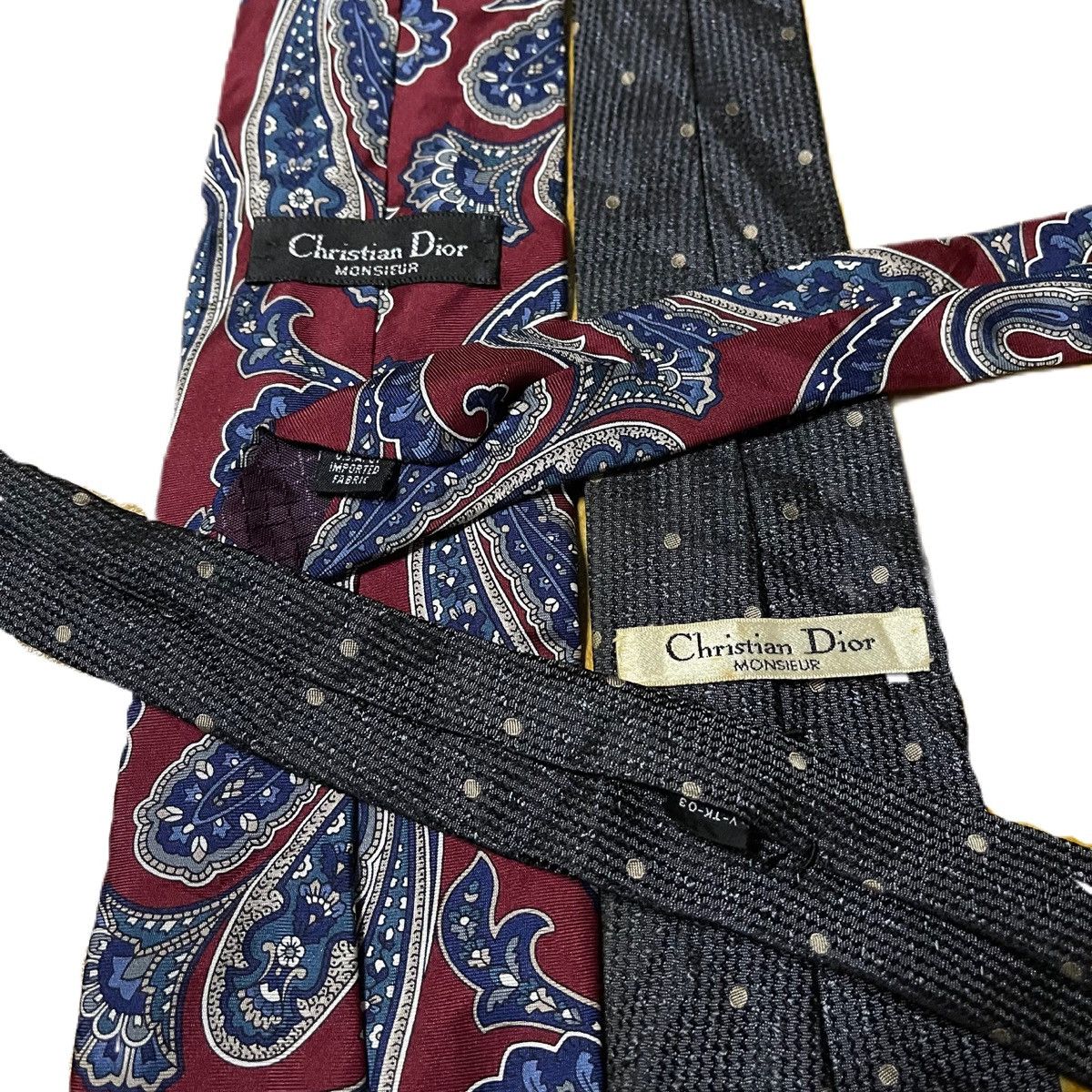 Christian Dior Monsieur Lot of 2 CHRISTIAN DIOR MONSIEUR tie necktie Size ONE SIZE - 5 Thumbnail