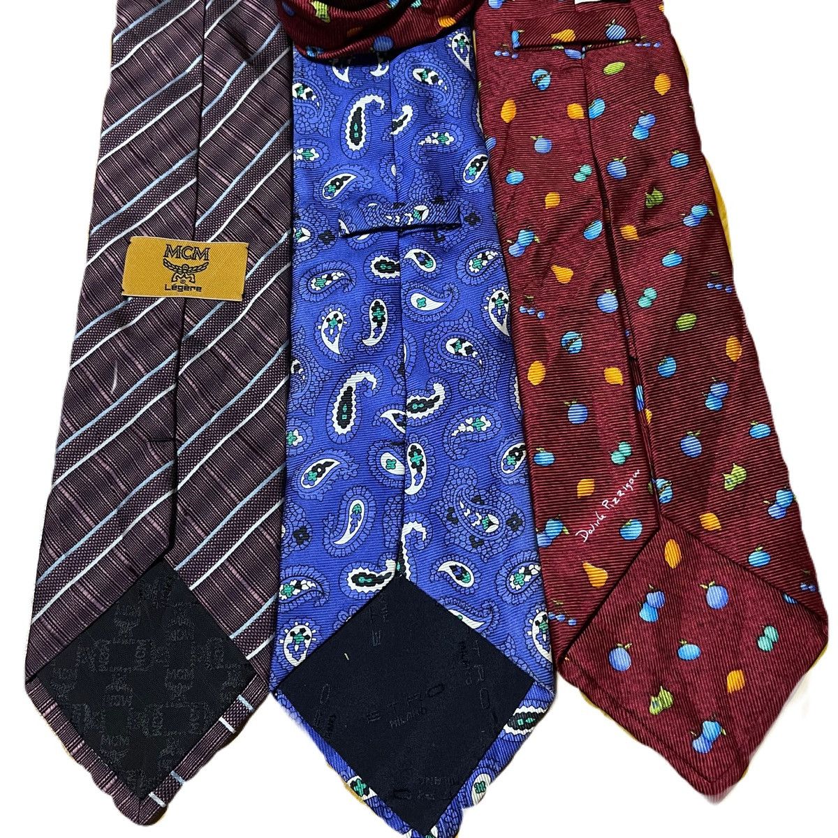 Bvlgari Lot of 3 MCM BVLGARI ETRO MILANO tie necktie Size ONE SIZE - 4 Thumbnail