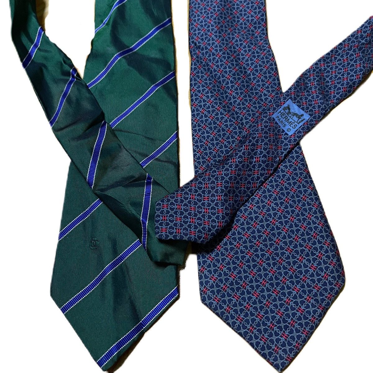 Chanel Lot of 2 CHANEL HERMES tie necktie Size ONE SIZE - 3 Thumbnail
