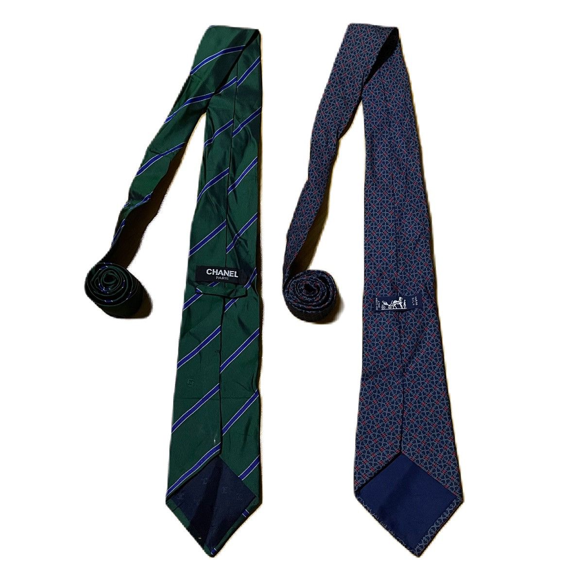 Chanel Lot of 2 CHANEL HERMES tie necktie Size ONE SIZE - 1 Thumbnail