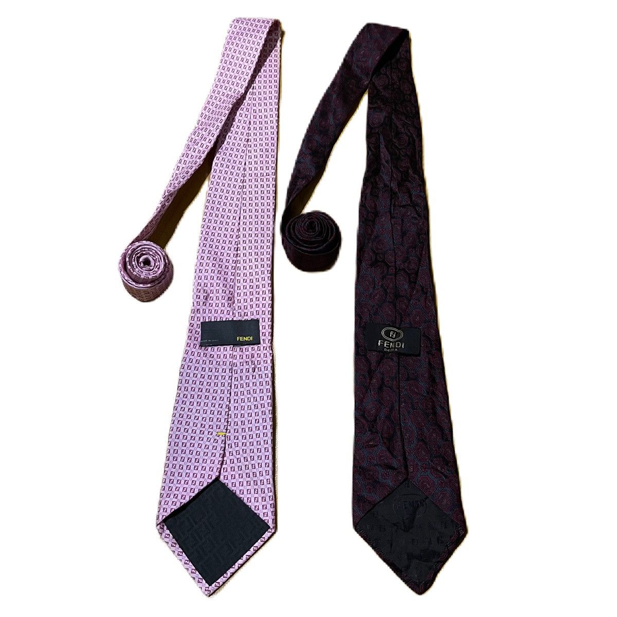 Lot of 2 FENDI tie necktie