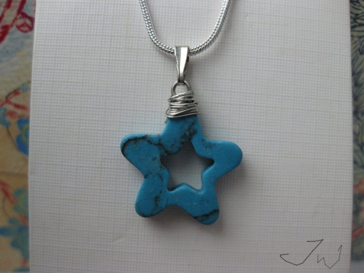 Jewelry Blue Turquoise Star Necklace Size ONE SIZE - 4 Thumbnail