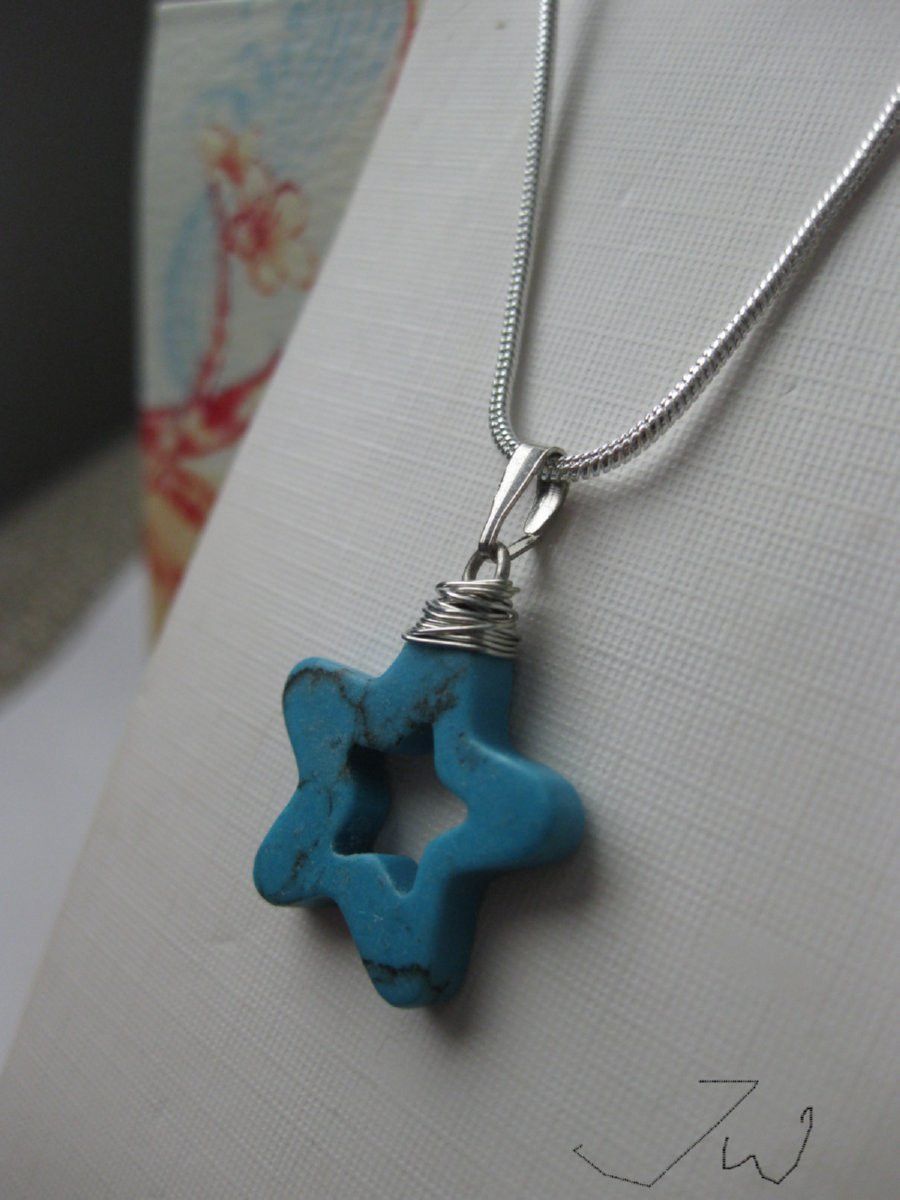 Jewelry Blue Turquoise Star Necklace Size ONE SIZE - 3 Thumbnail