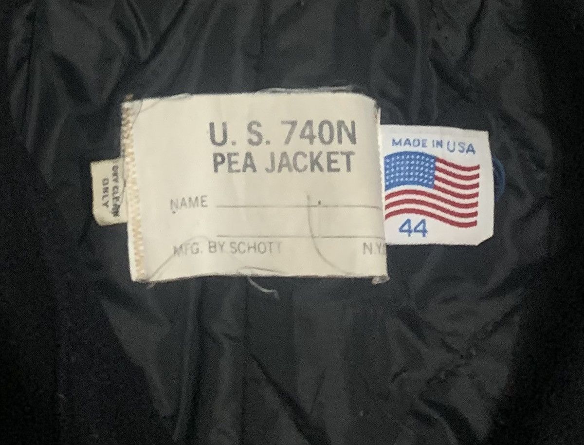 Schott Vintage SCHOTT NYC US 740N Peacoat Jacket Navy Wool Size US L / EU 52-54 / 3 - 4 Thumbnail