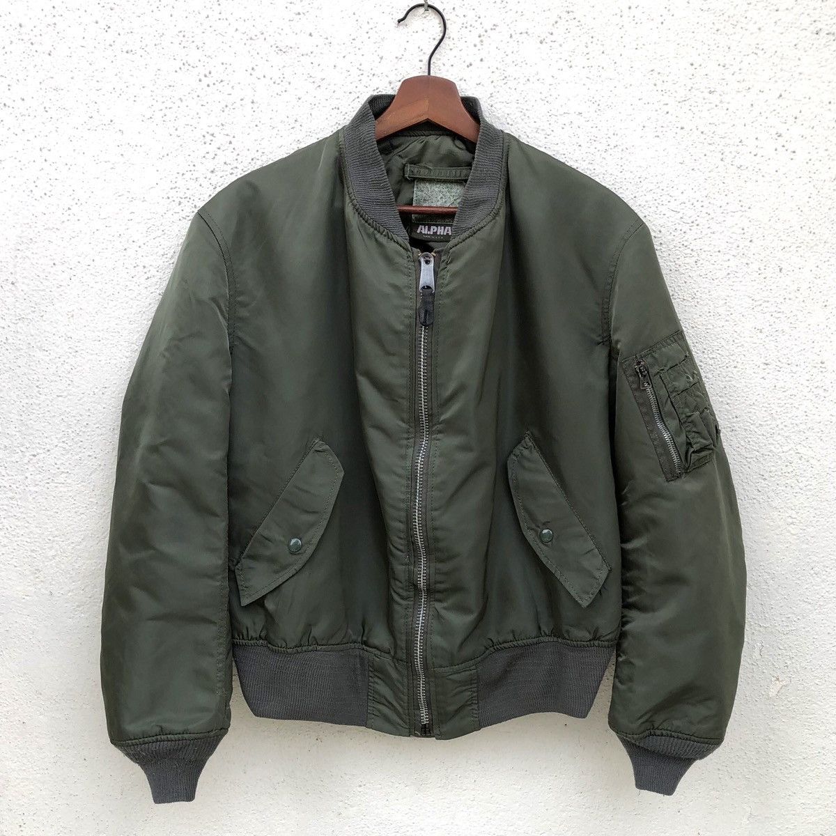 Alpha Industries Vintage Alpha Industries MA-1 Flyer's Bomber Jacket Size US L / EU 52-54 / 3 - 3 Thumbnail
