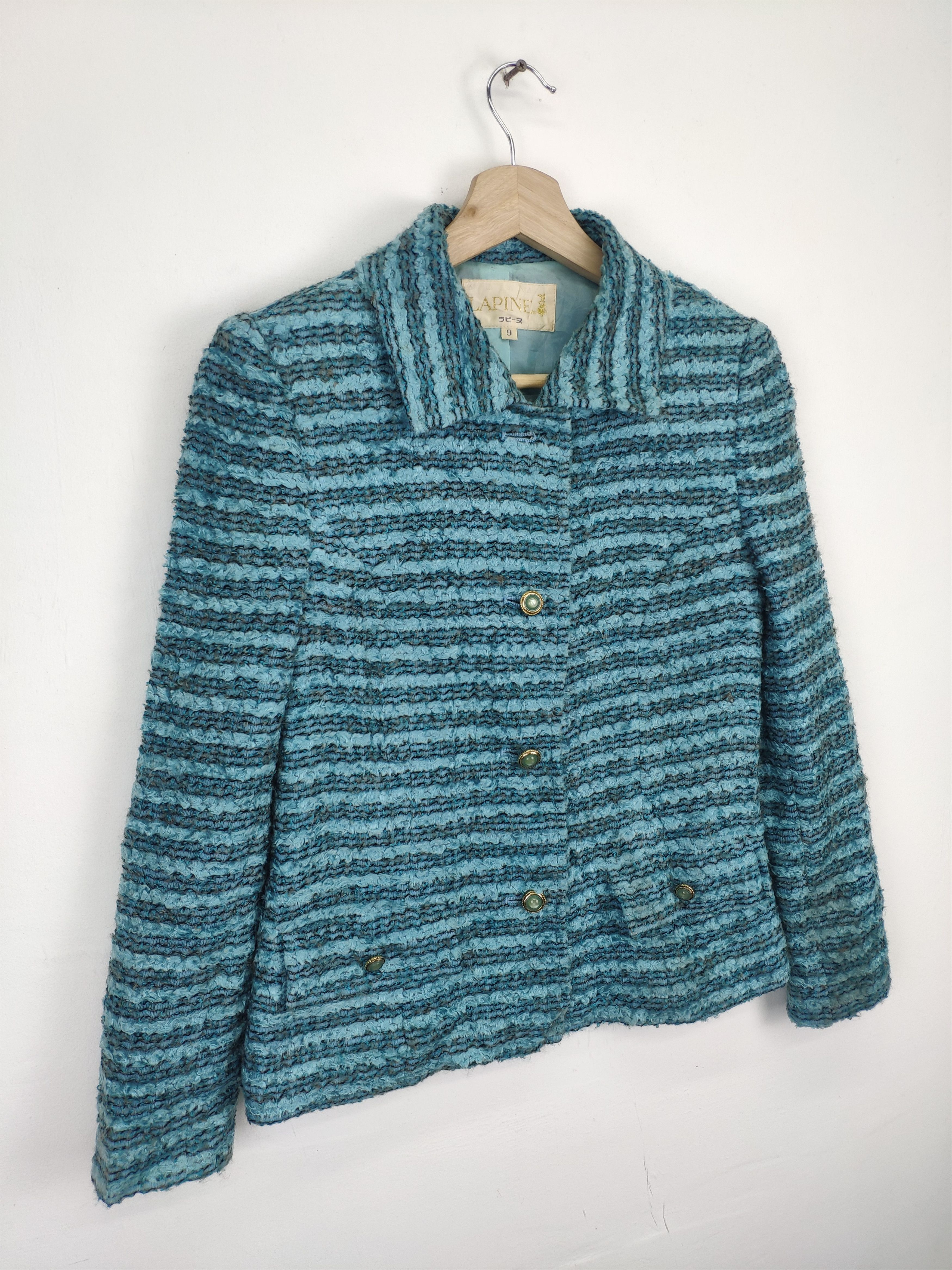 Japanese Brand Vintage Wool Tweed Jacket Chanel Style Size XS / US 0-2 / IT 36-38 - 6 Thumbnail