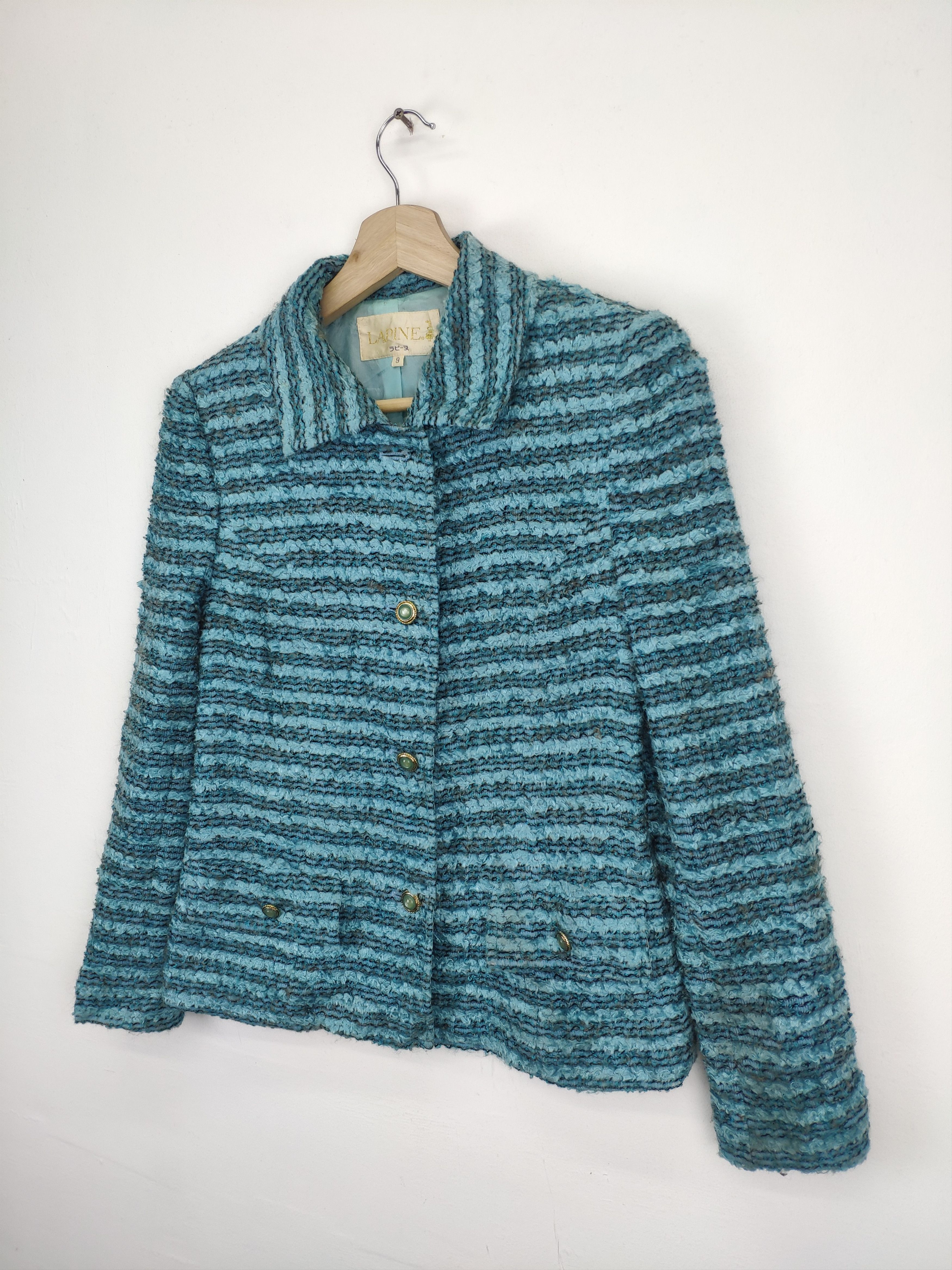 Japanese Brand Vintage Wool Tweed Jacket Chanel Style Size XS / US 0-2 / IT 36-38 - 5 Thumbnail