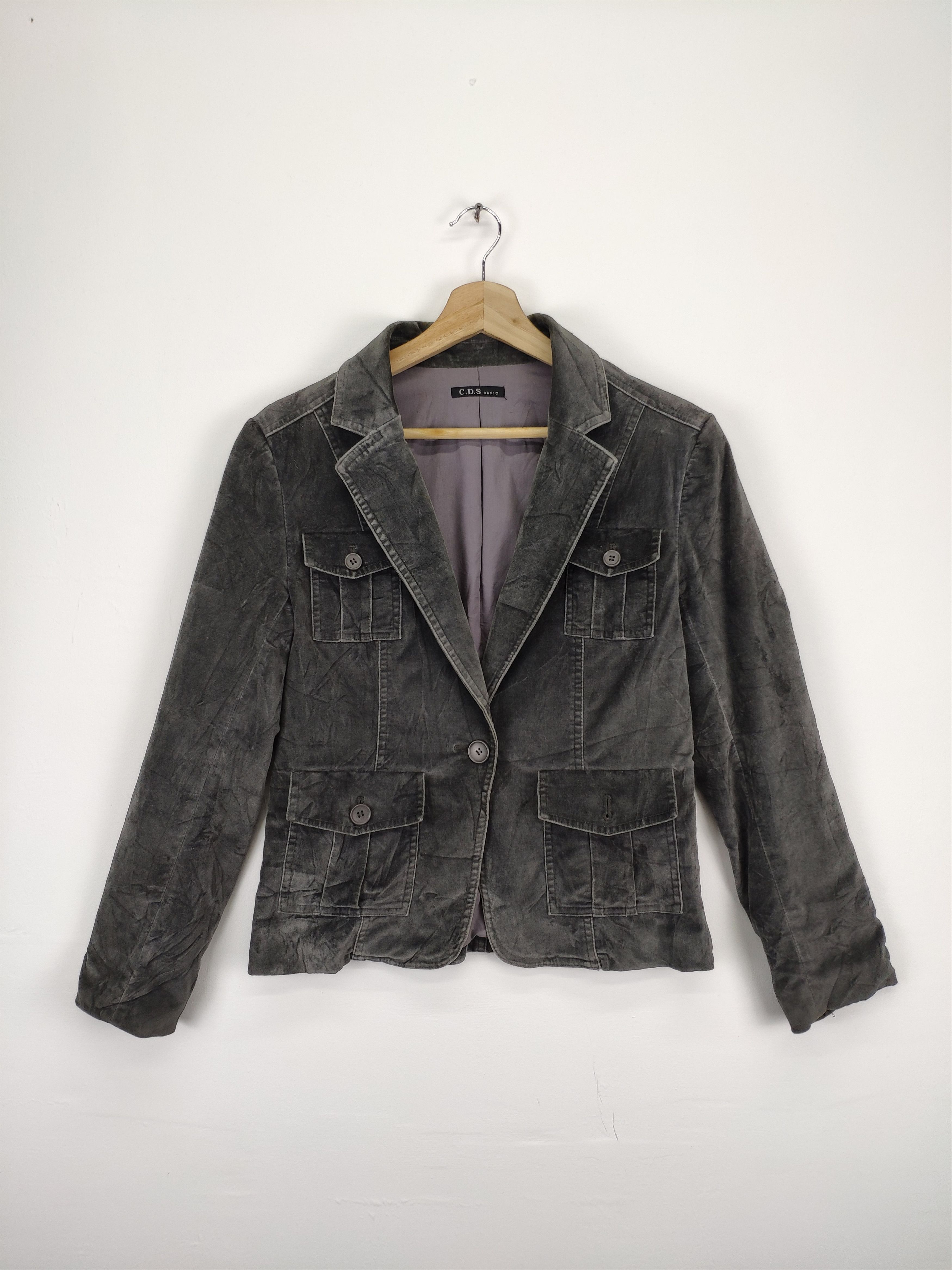 image of Steal Vintage Velvet Cardi Coat Issey Miyake Style, Men's (Size Small)