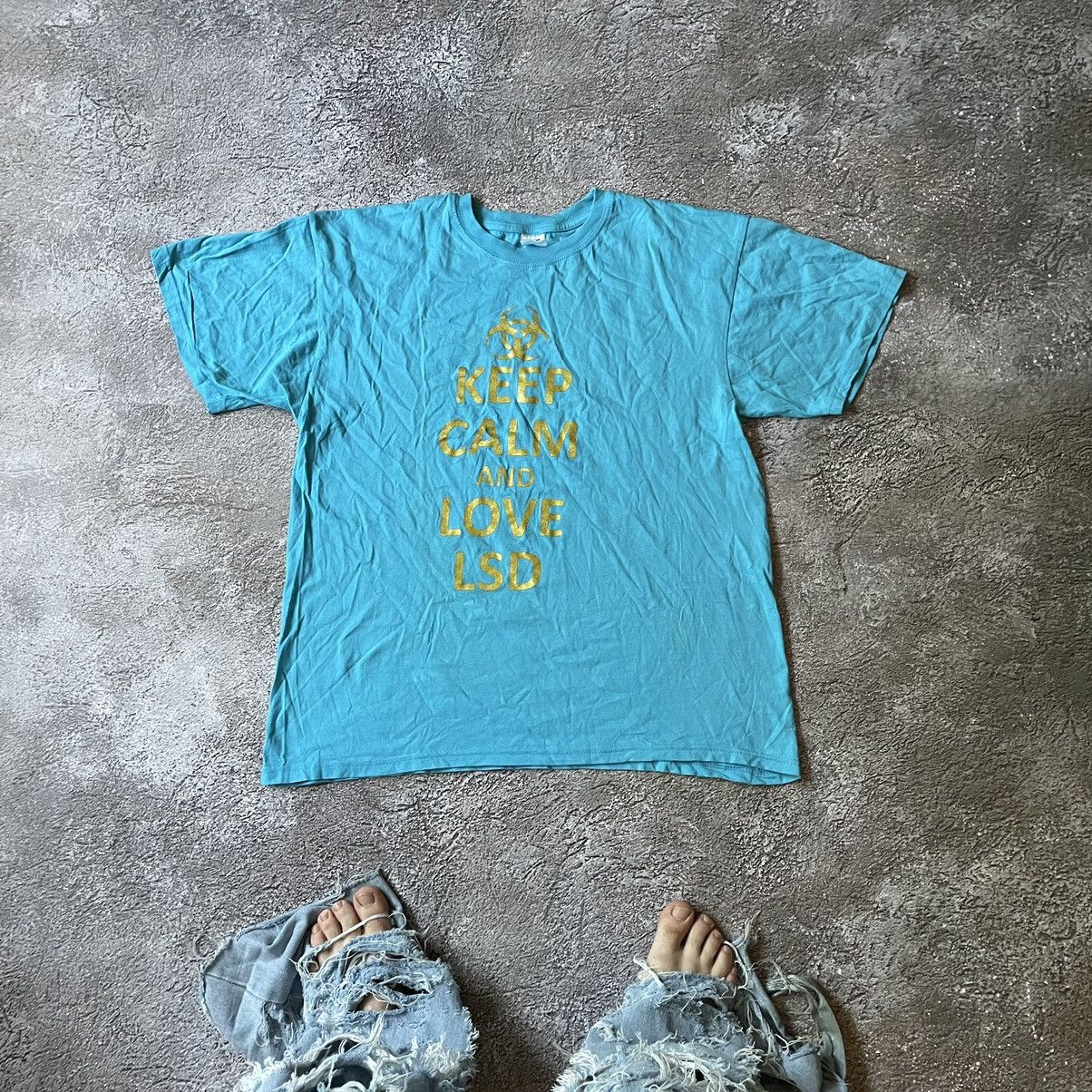 Vintage Vintage Y2K ADULT FUNNY Tee KEEP CALM LOVE LSD L Size US L / EU 52-54 / 3 - 1 Thumbnail