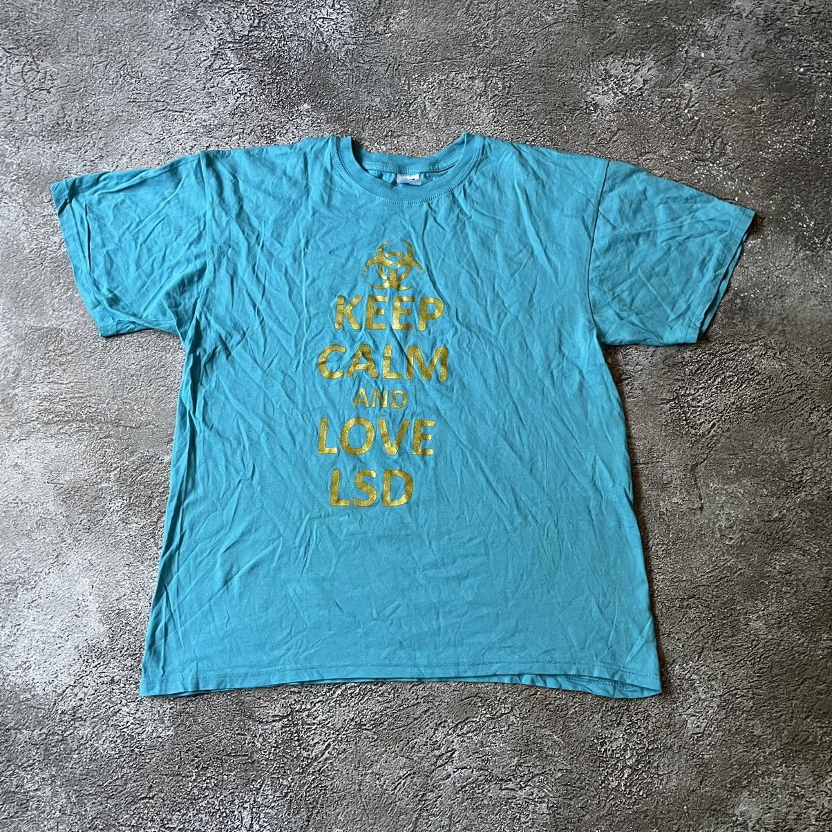 Vintage Vintage Y2K ADULT FUNNY Tee KEEP CALM LOVE LSD L Size US L / EU 52-54 / 3 - 2 Thumbnail