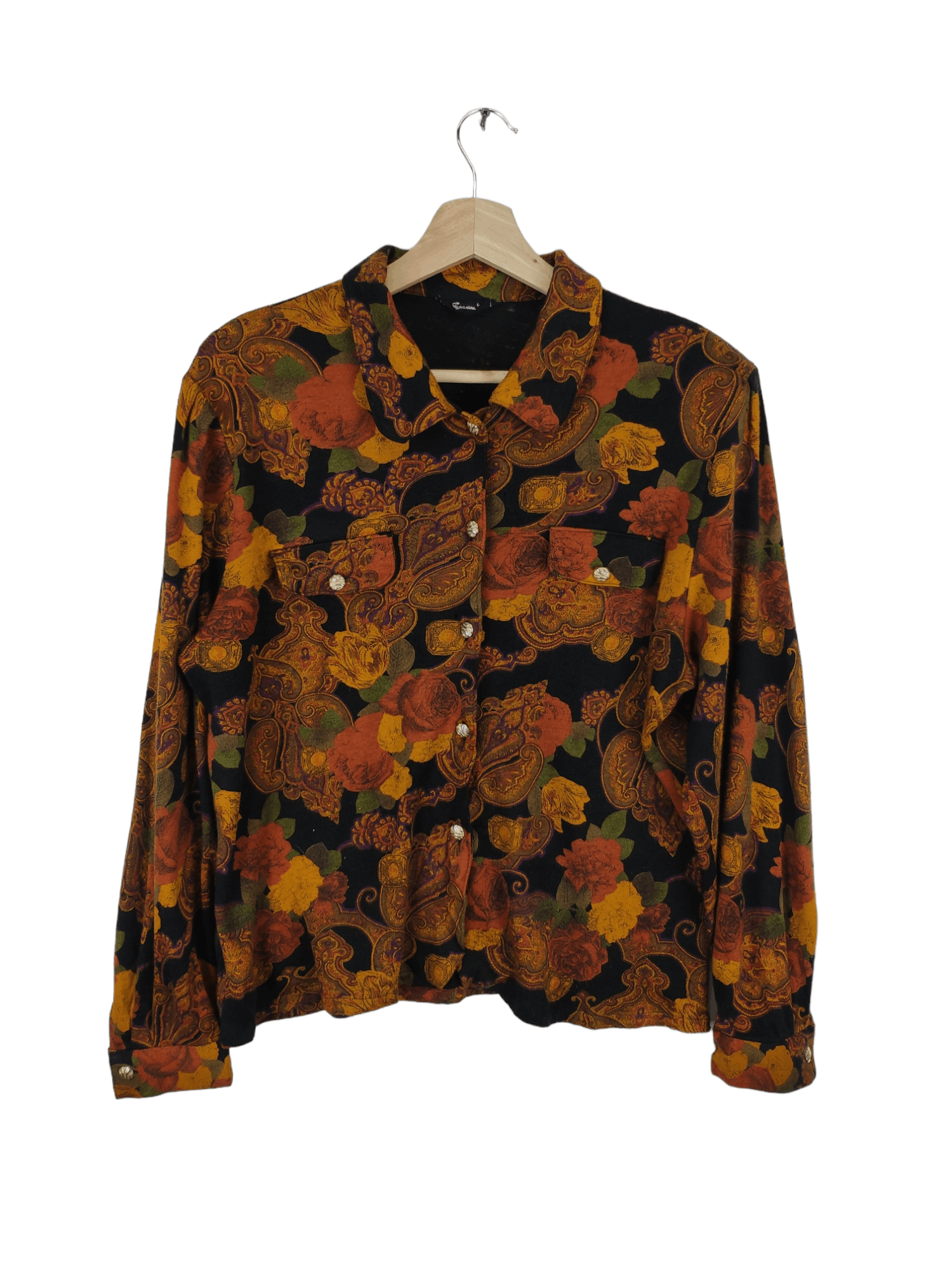 Japanese Brand Vintage Wool Shirt Button Up All Over Print Size M / US 6-8 / IT 42-44 - 1 Thumbnail