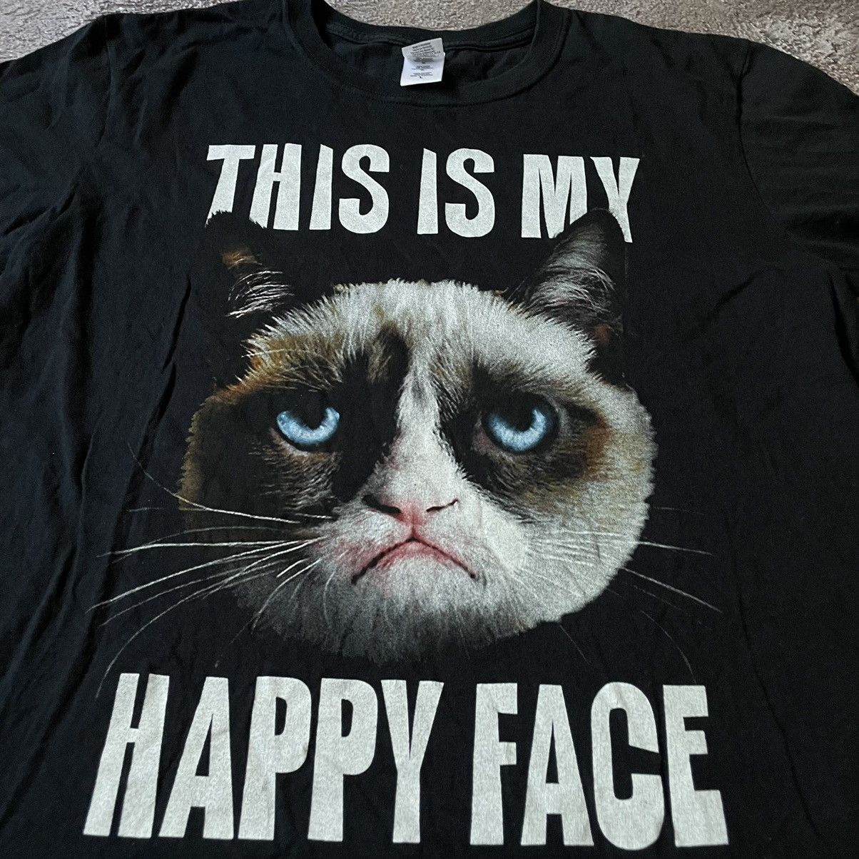 Vintage Y2K Grumpy Cat Graphic Tee Vintage Funny Streetwear Slim L Size US L / EU 52-54 / 3 - 5 Thumbnail
