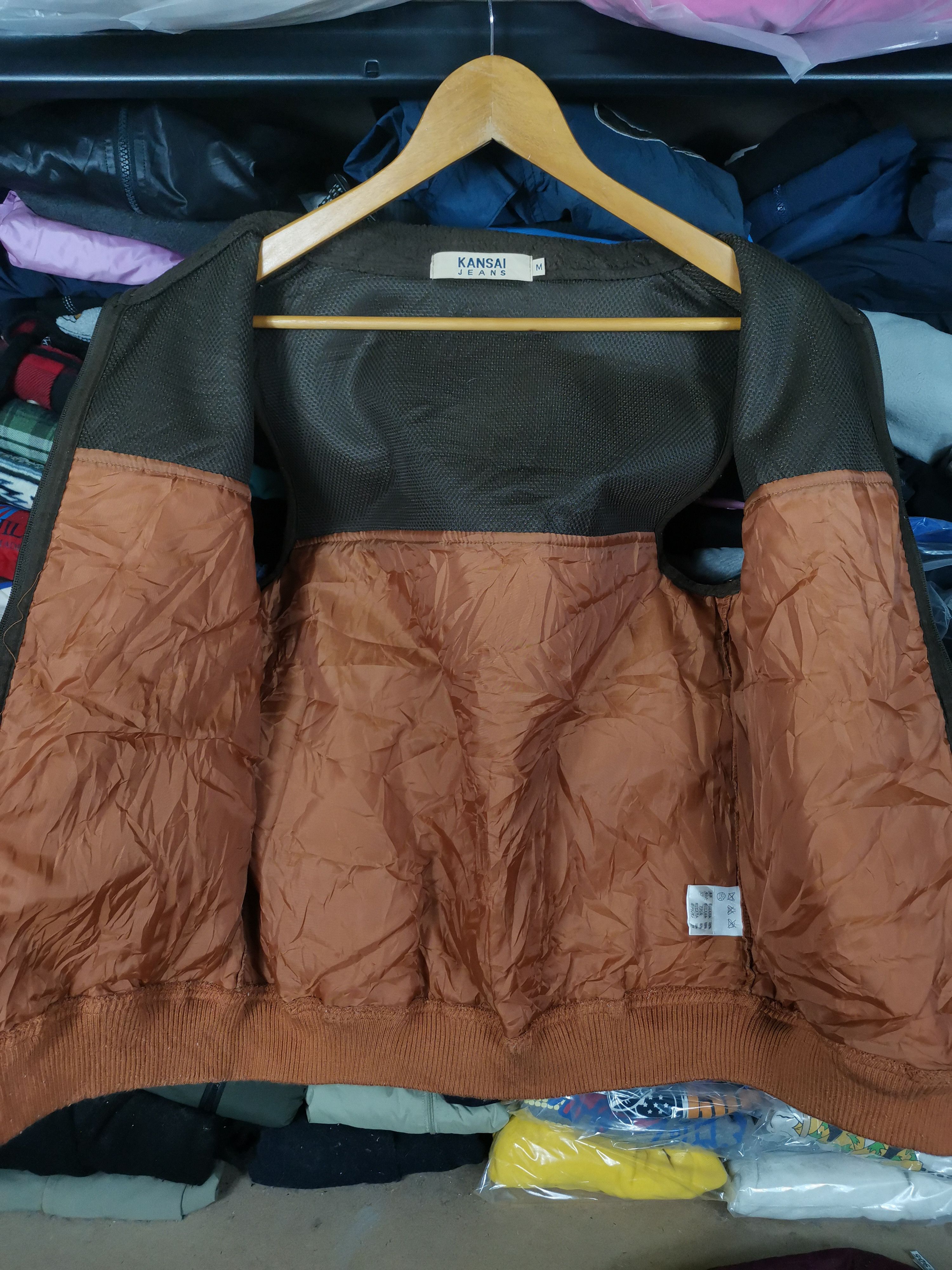 Japanese Brand Vintage Kansai Jeans Fleece Quilted Vest Size US M / EU 48-50 / 2 - 2 Thumbnail