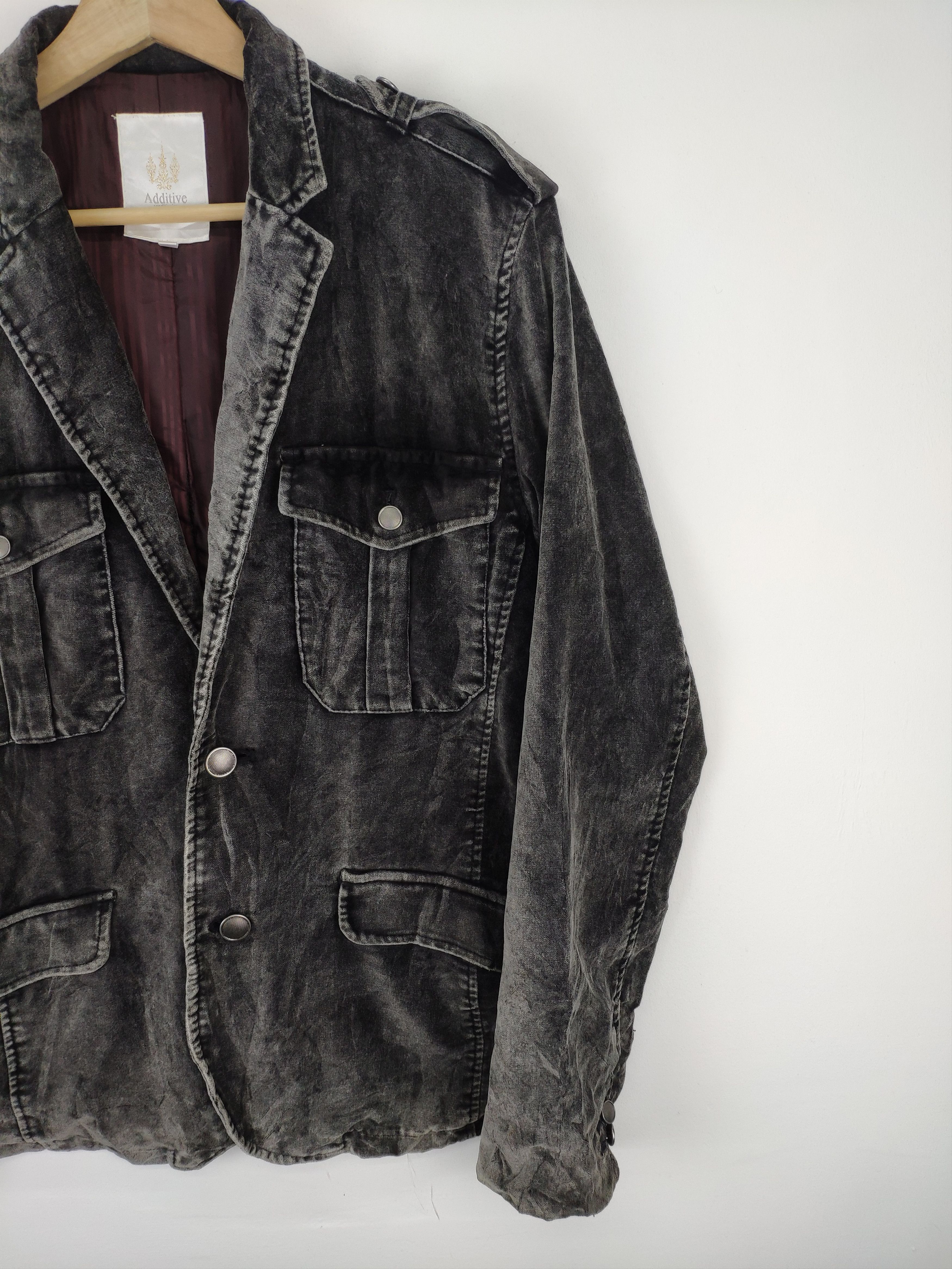 Japanese Brand × Velvet × Vintage Vintage 90s Velvet Blazer Jacket by Additive Size US M / EU 48-50 / 2 - 8 Thumbnail