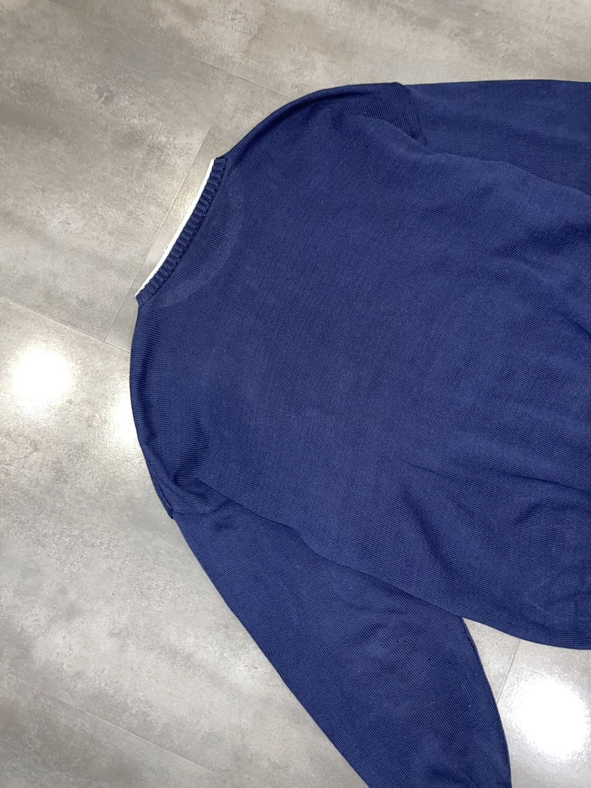 Givenchy Vintage Givenchy Flag Logo Knitted Dark Navy Sweater Size US XL / EU 56 / 4 - 10 Thumbnail