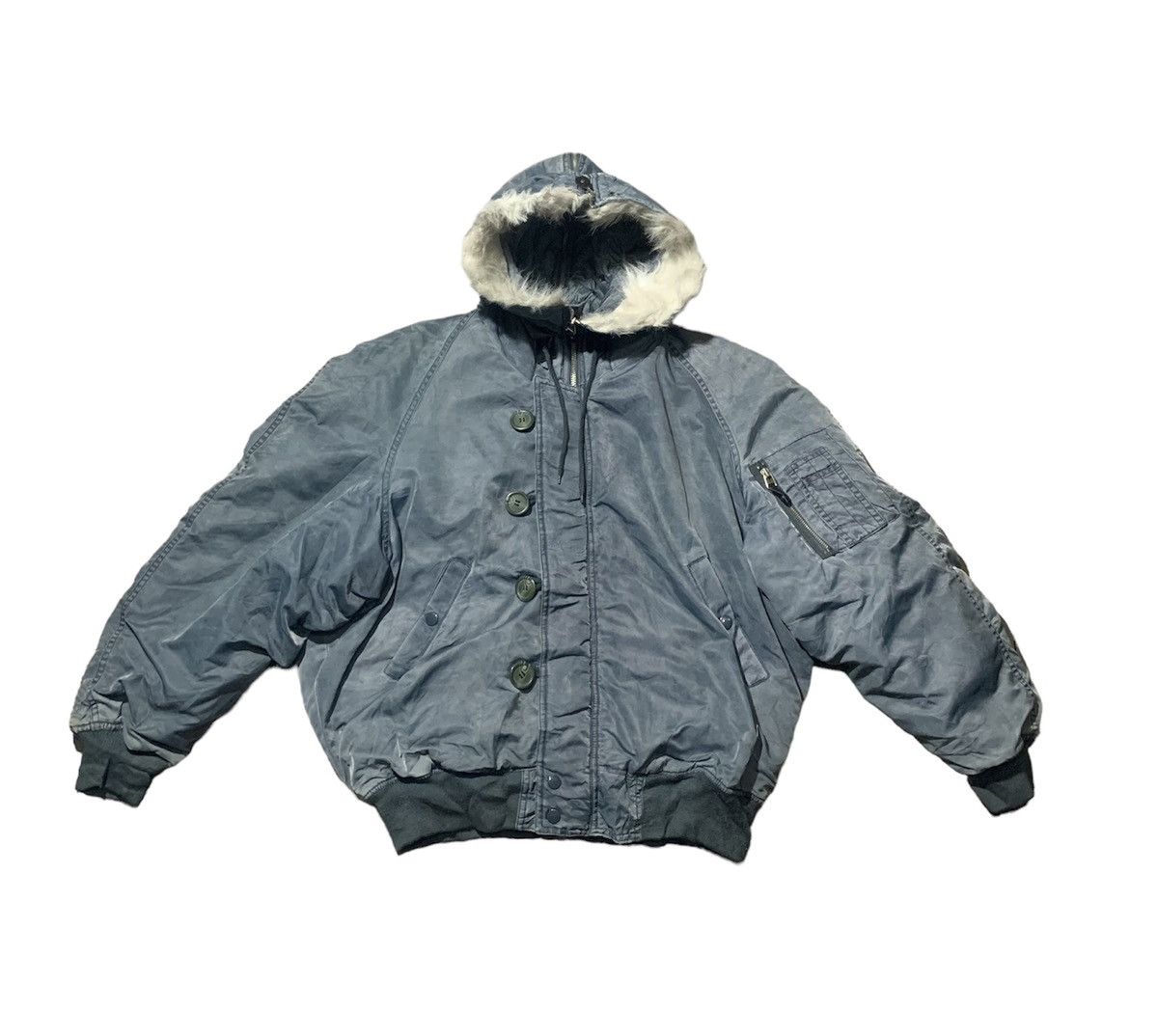 Vintage Vintage 80s Military NB-2 Ma-1 Flight Bomber Jacket Size US L / EU 52-54 / 3 - 1 Thumbnail