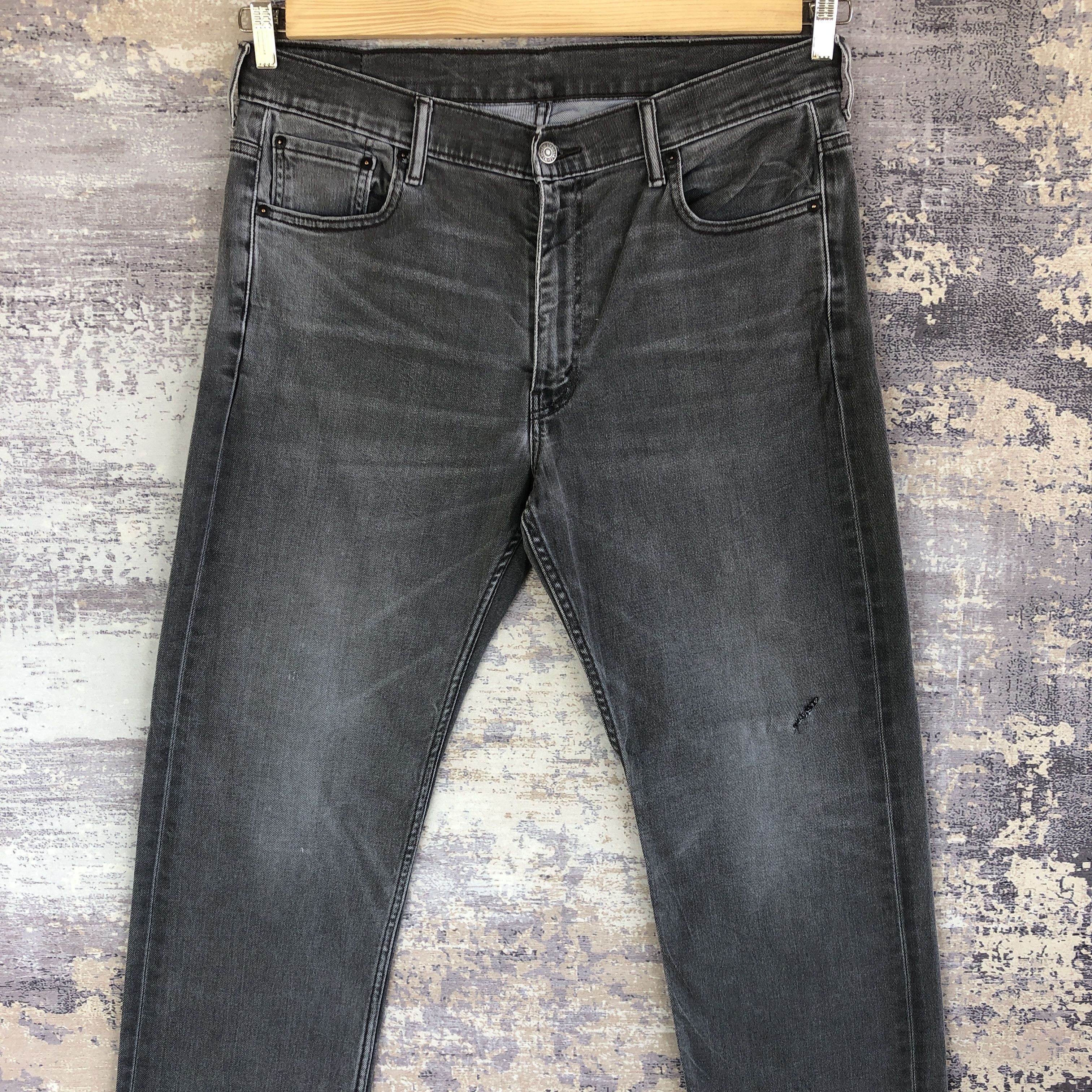 Jean Vintage Levis Sun Faded Black Baggy Jeans Levi's 569 Denim Size US 36 / EU 52 - 5 Thumbnail