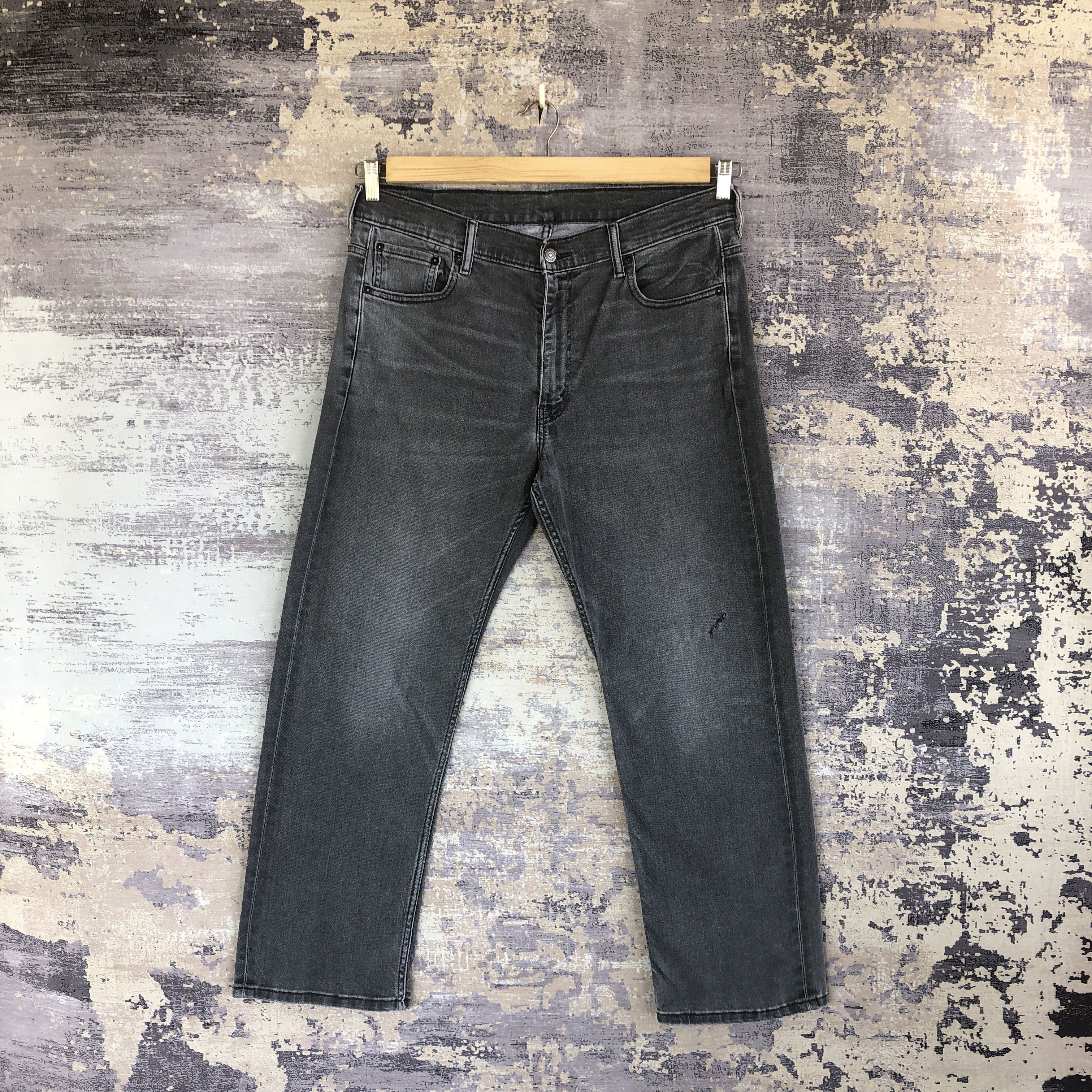 Jean Vintage Levis Sun Faded Black Baggy Jeans Levi's 569 Denim Size US 36 / EU 52 - 1 Thumbnail