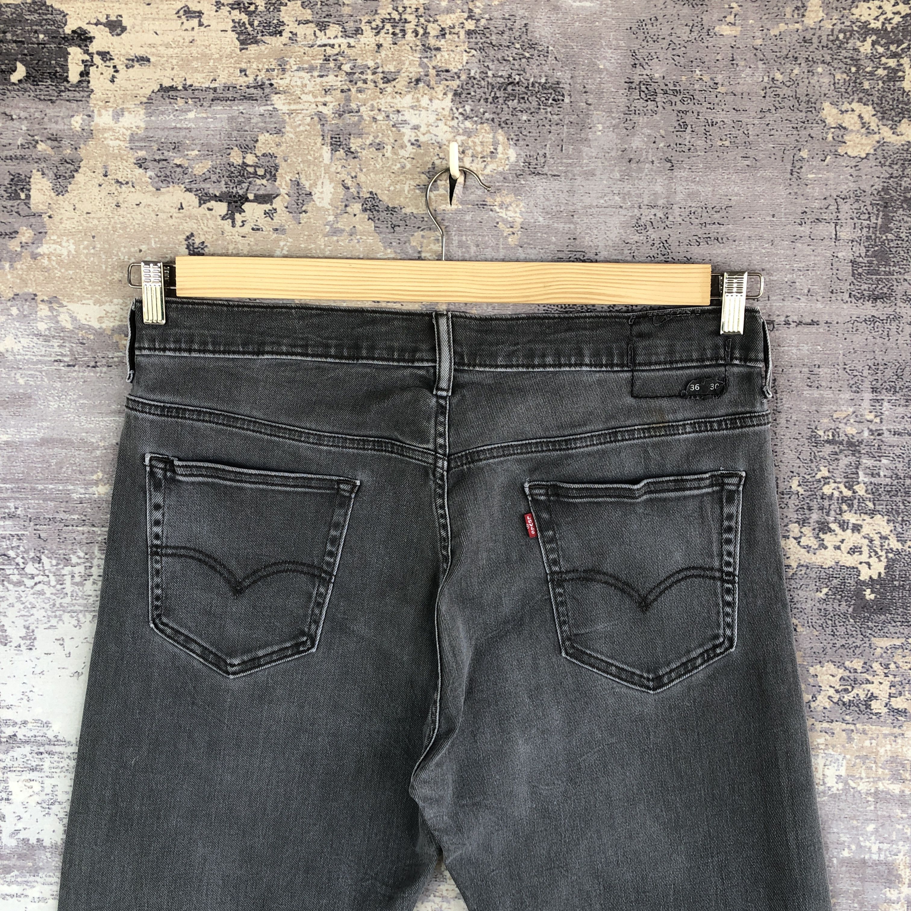 Jean Vintage Levis Sun Faded Black Baggy Jeans Levi's 569 Denim Size US 36 / EU 52 - 4 Thumbnail