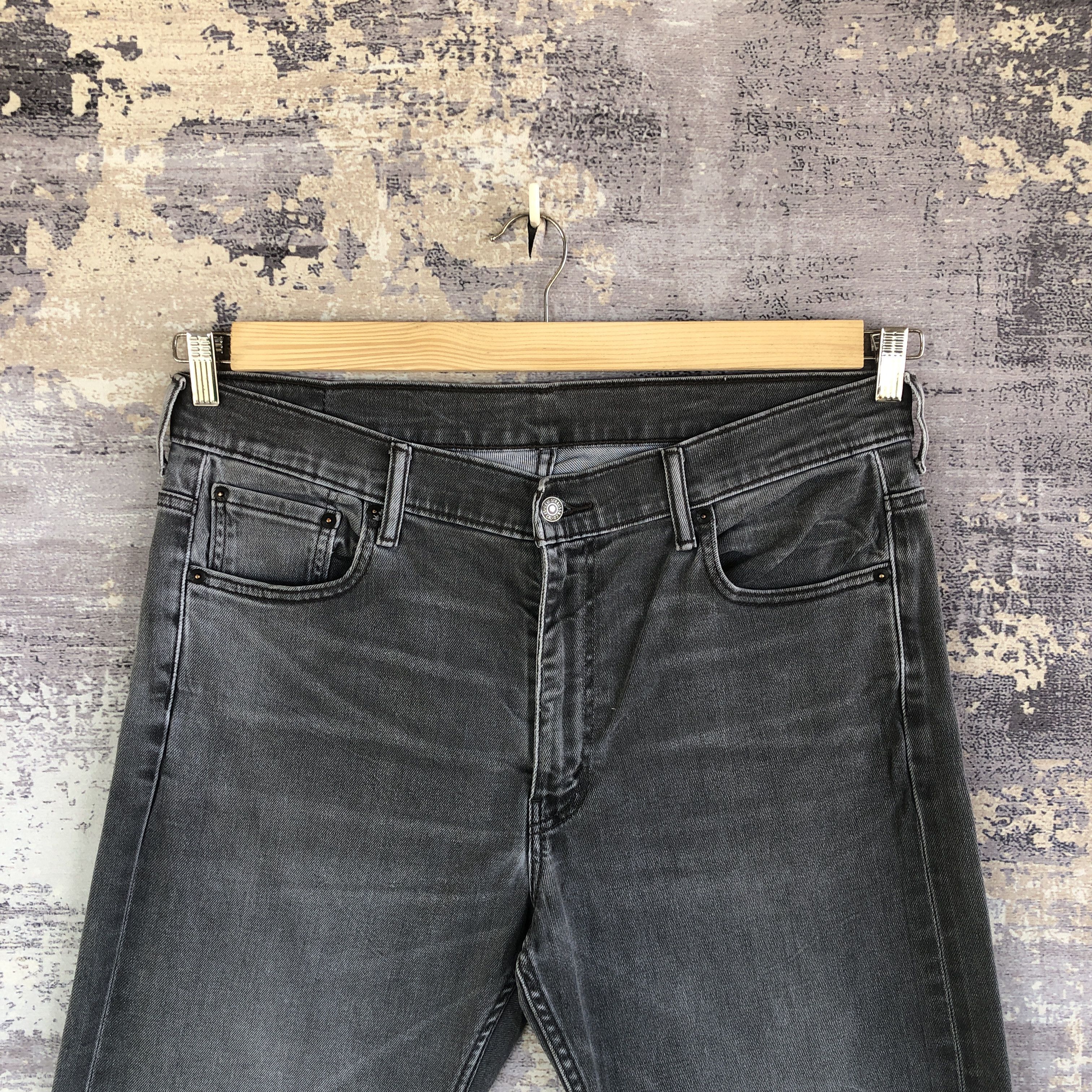 Jean Vintage Levis Sun Faded Black Baggy Jeans Levi's 569 Denim Size US 36 / EU 52 - 3 Thumbnail