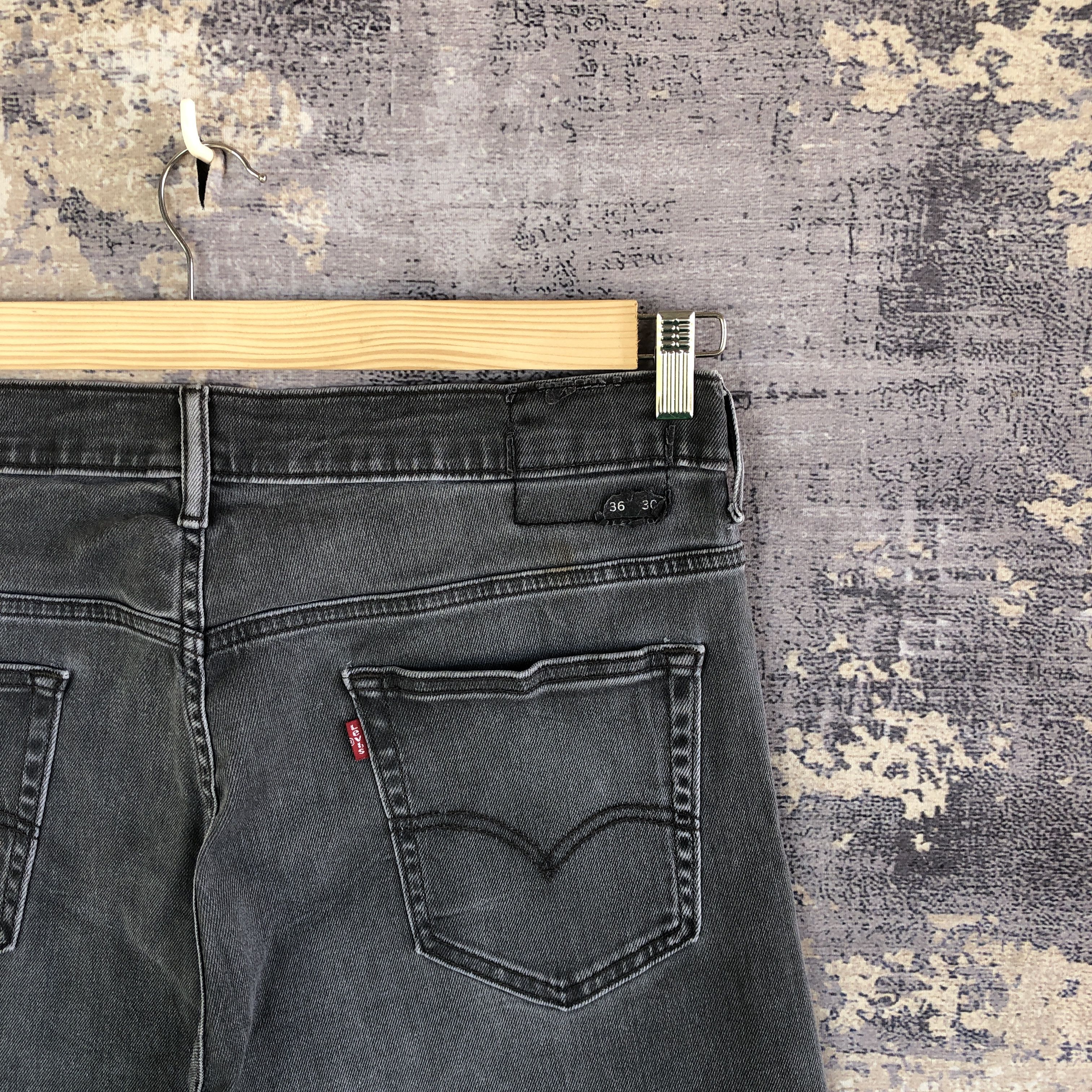 Jean Vintage Levis Sun Faded Black Baggy Jeans Levi's 569 Denim Size US 36 / EU 52 - 7 Thumbnail
