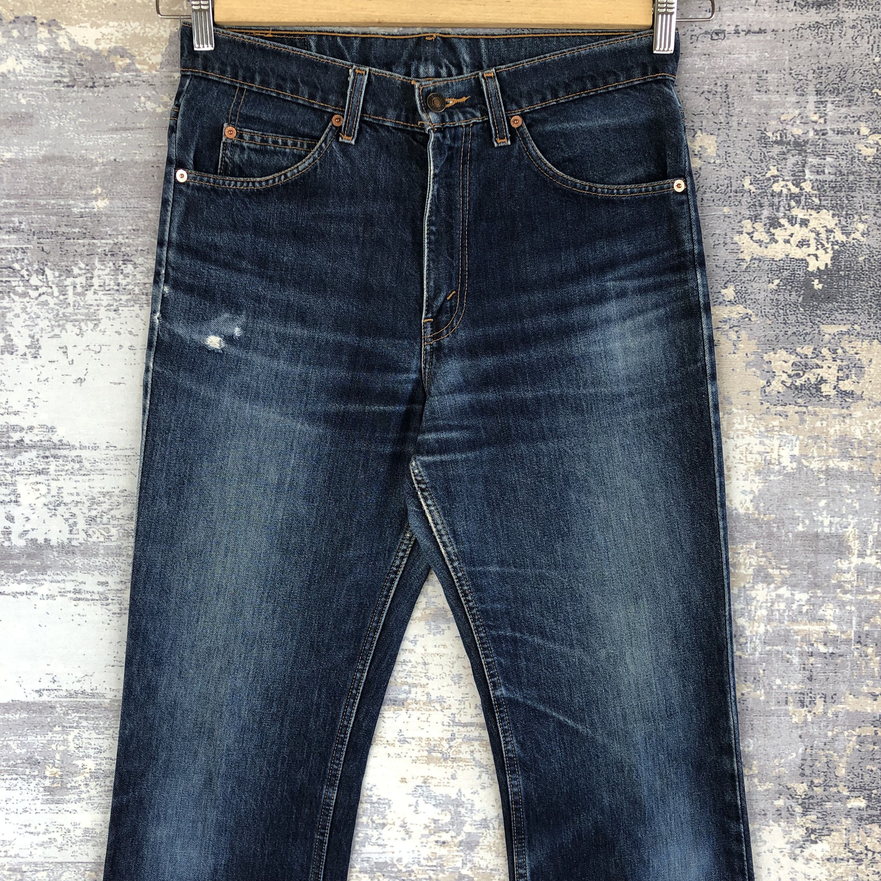 If Six Was Nine Vintage Levis Bell Bottom Jeans Flared Orange Tab Denim Size US 30 / EU 46 - 3 Thumbnail