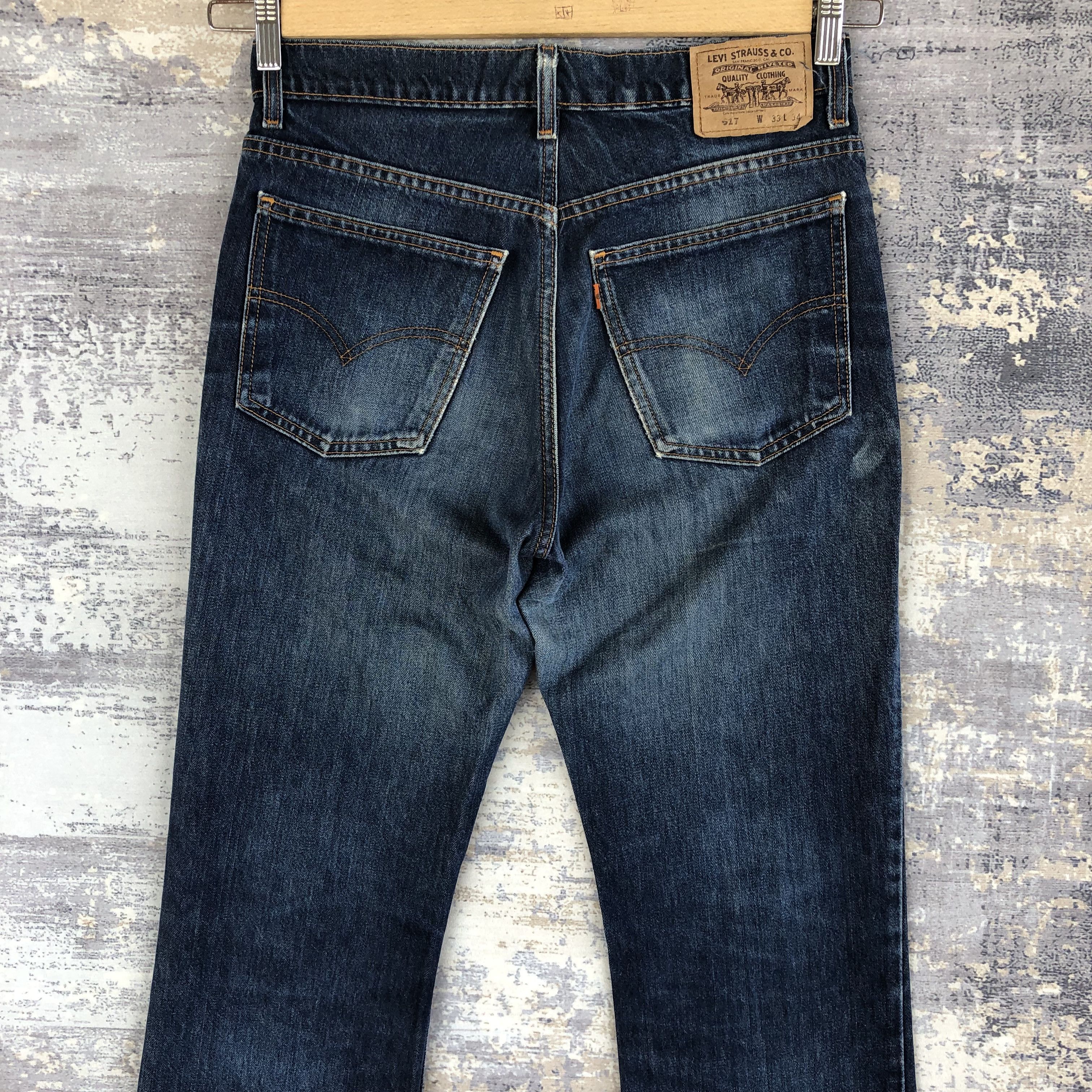 If Six Was Nine Vintage Levis Bell Bottom Jeans Flared Orange Tab Denim Size US 30 / EU 46 - 4 Thumbnail