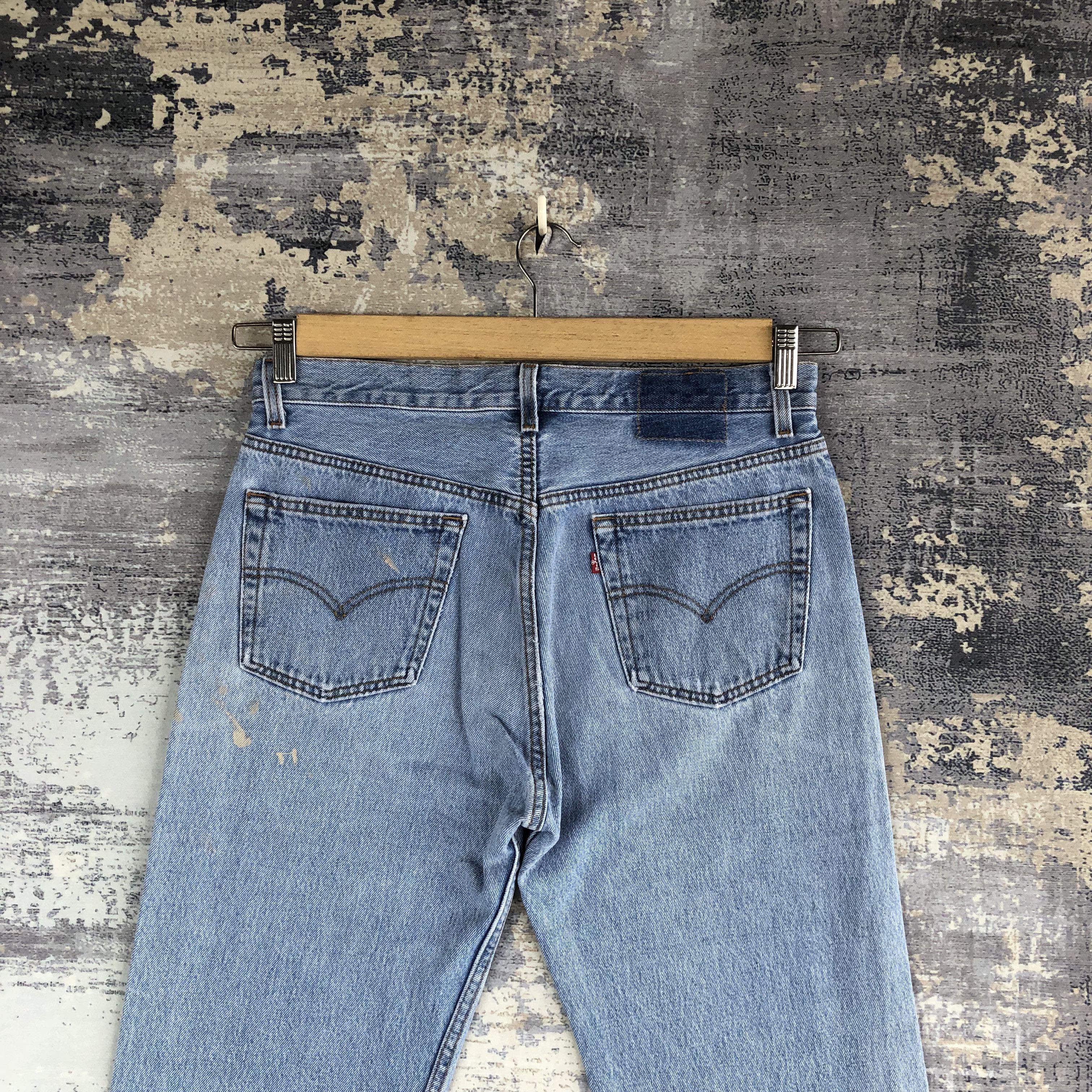 Levi's Vintage Levis 501 Paint Splatter Jeans Light Wash Denim Size US 30 / EU 46 - 4 Thumbnail