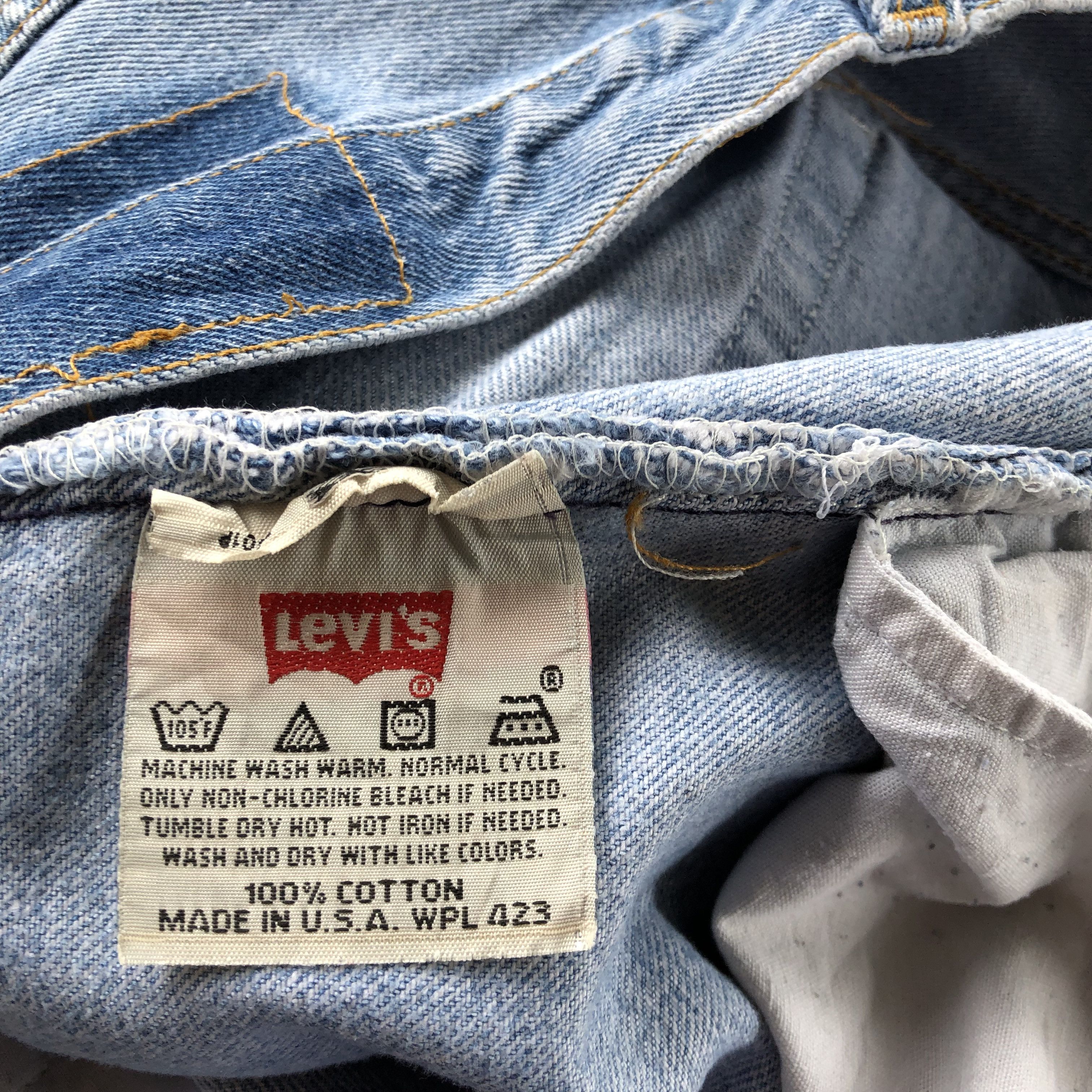 Levi's Vintage Levis 501 Paint Splatter Jeans Light Wash Denim Size US 30 / EU 46 - 10 Thumbnail