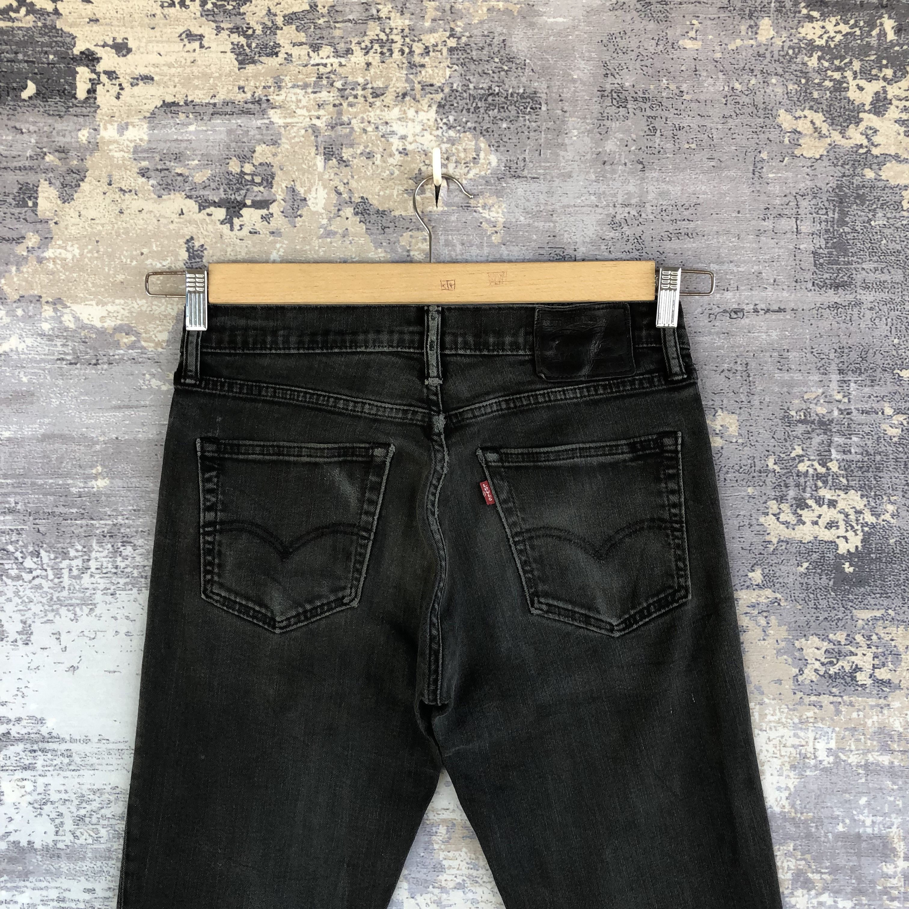 Jean Vintage Levis Super Black Jeans Skinny Tapered Denim Size US 30 / EU 46 - 5 Thumbnail