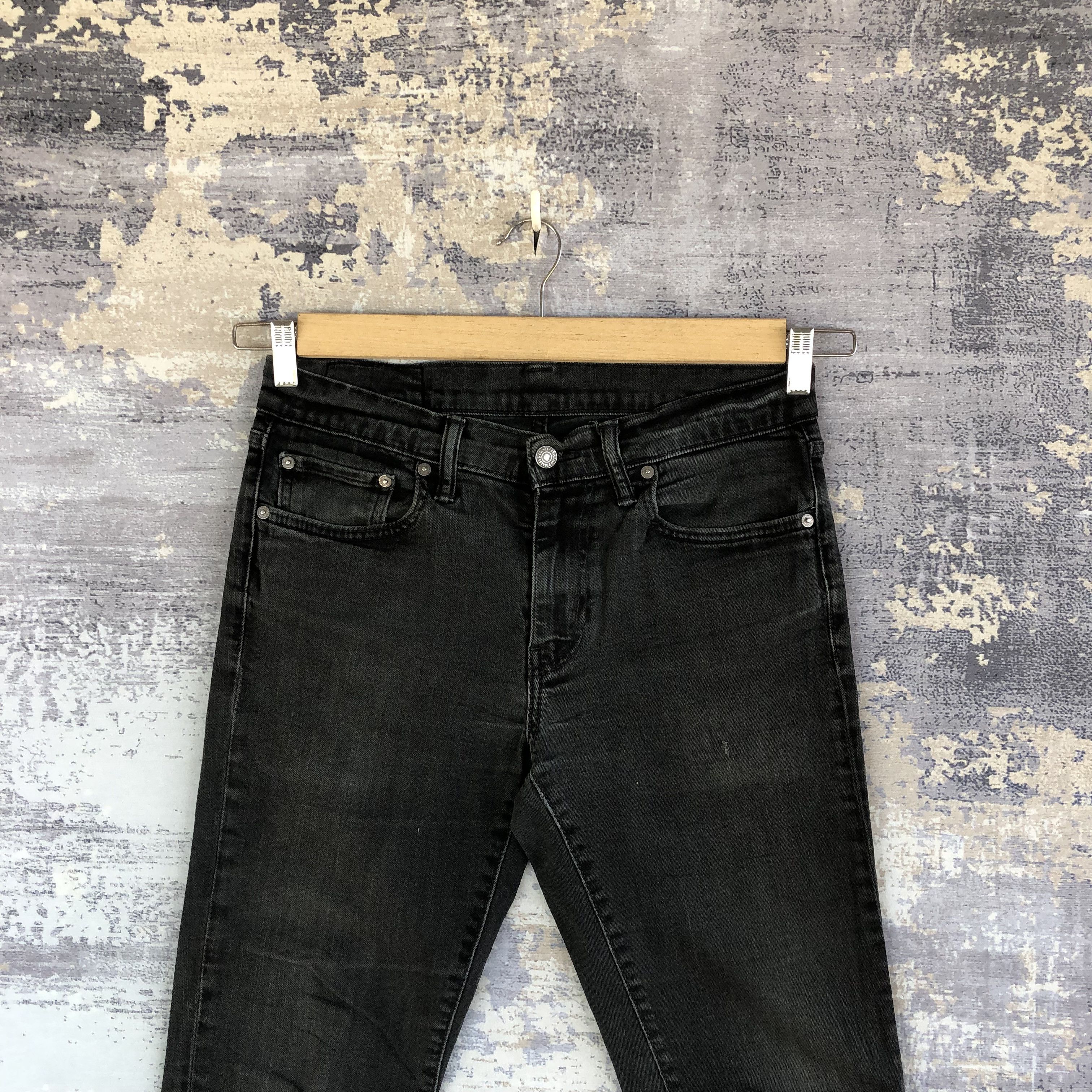 Jean Vintage Levis Super Black Jeans Skinny Tapered Denim Size US 30 / EU 46 - 3 Thumbnail