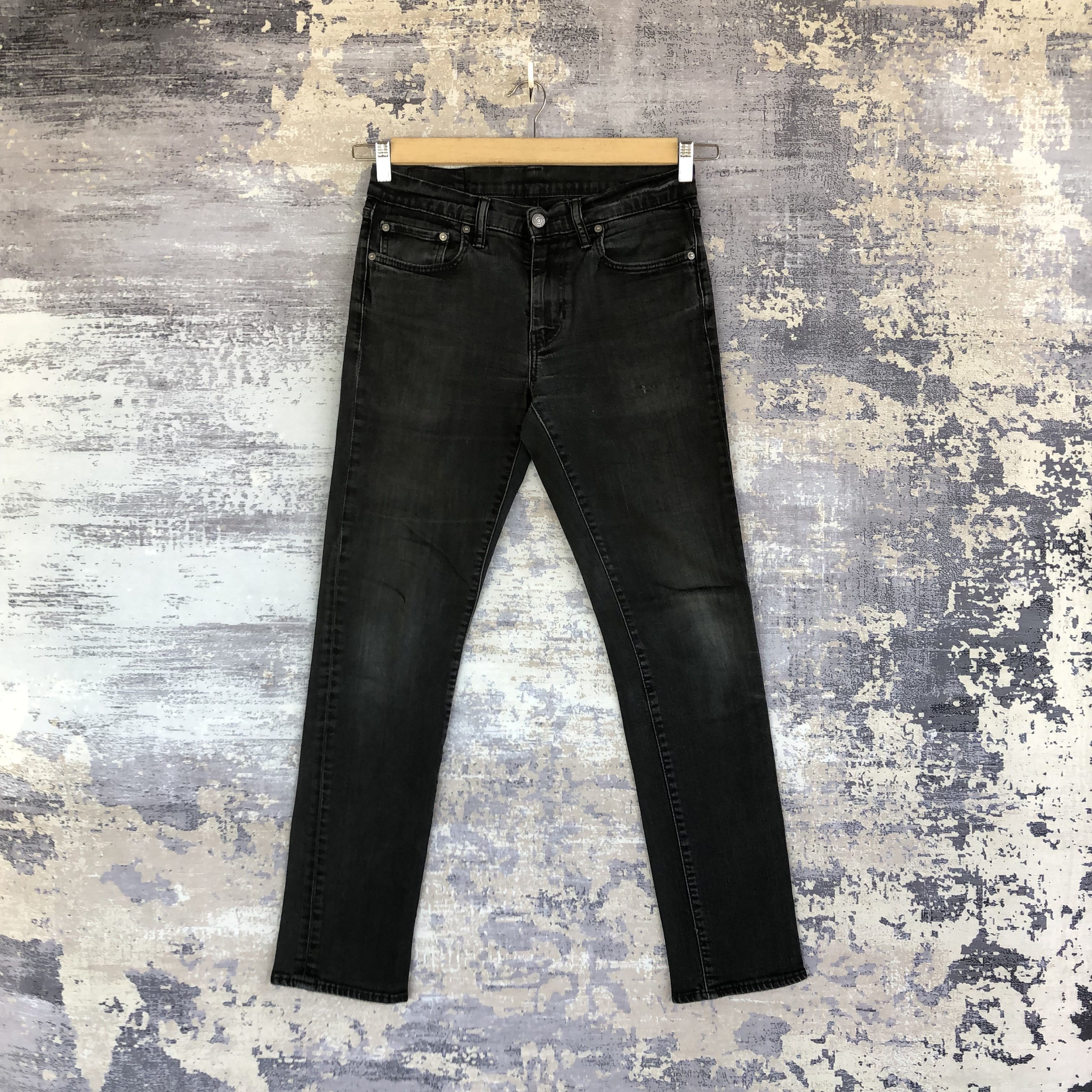 Jean Vintage Levis Super Black Jeans Skinny Tapered Denim Size US 30 / EU 46 - 1 Thumbnail
