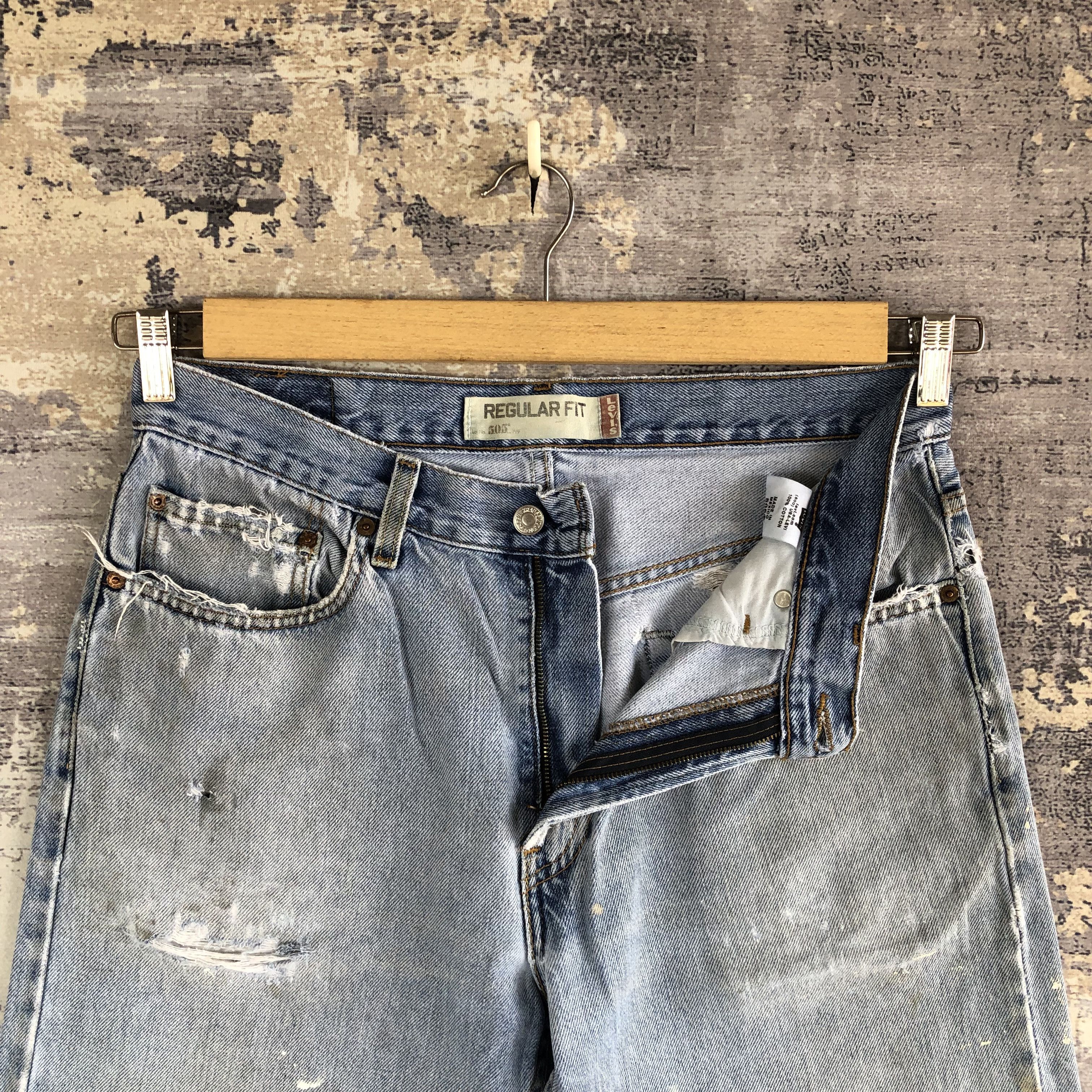 Levi's Vintage Levis Distressed Jeans Levis 505 Faded Denim Pants Size US 32 / EU 48 - 6 Thumbnail