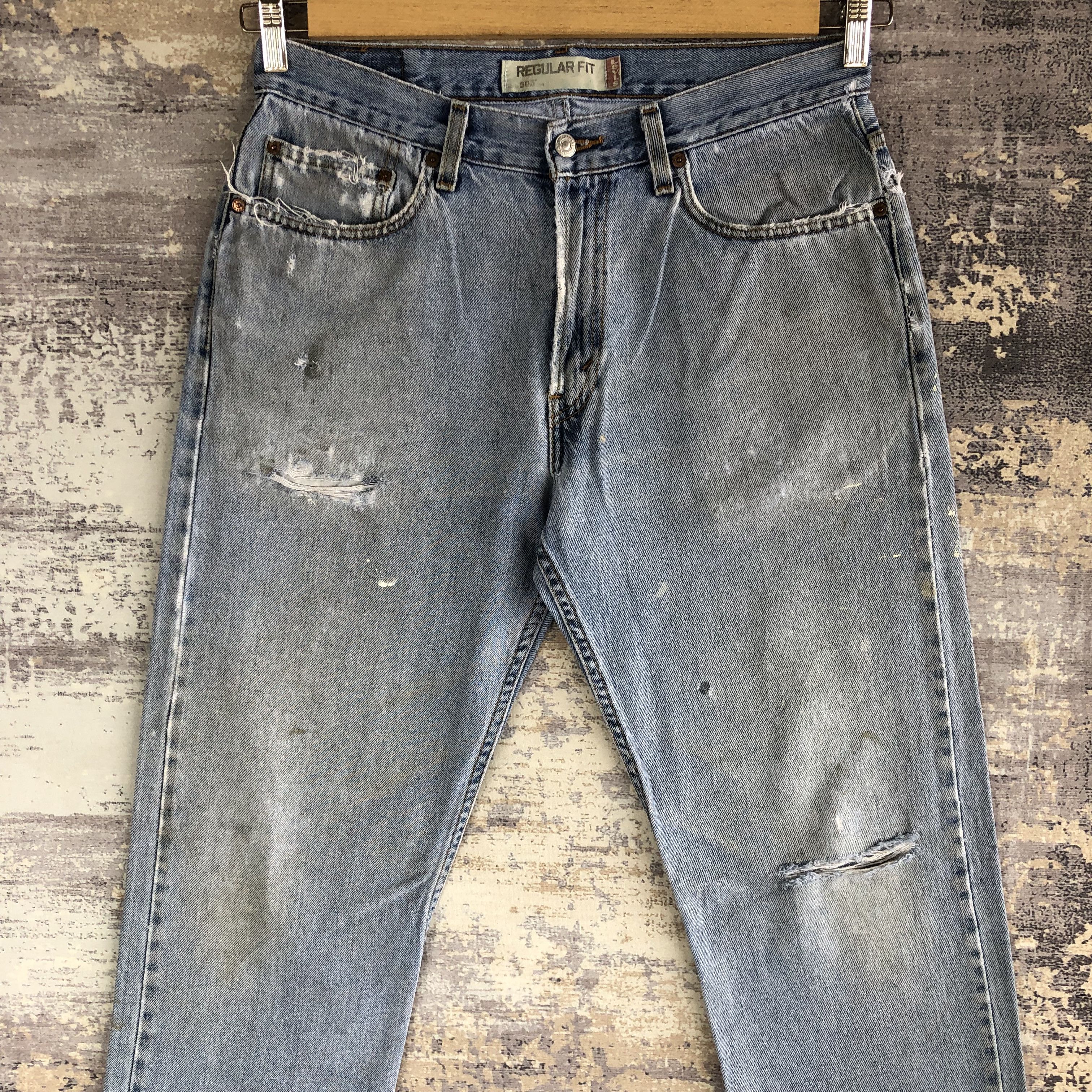 Levi's Vintage Levis Distressed Jeans Levis 505 Faded Denim Pants Size US 32 / EU 48 - 3 Thumbnail