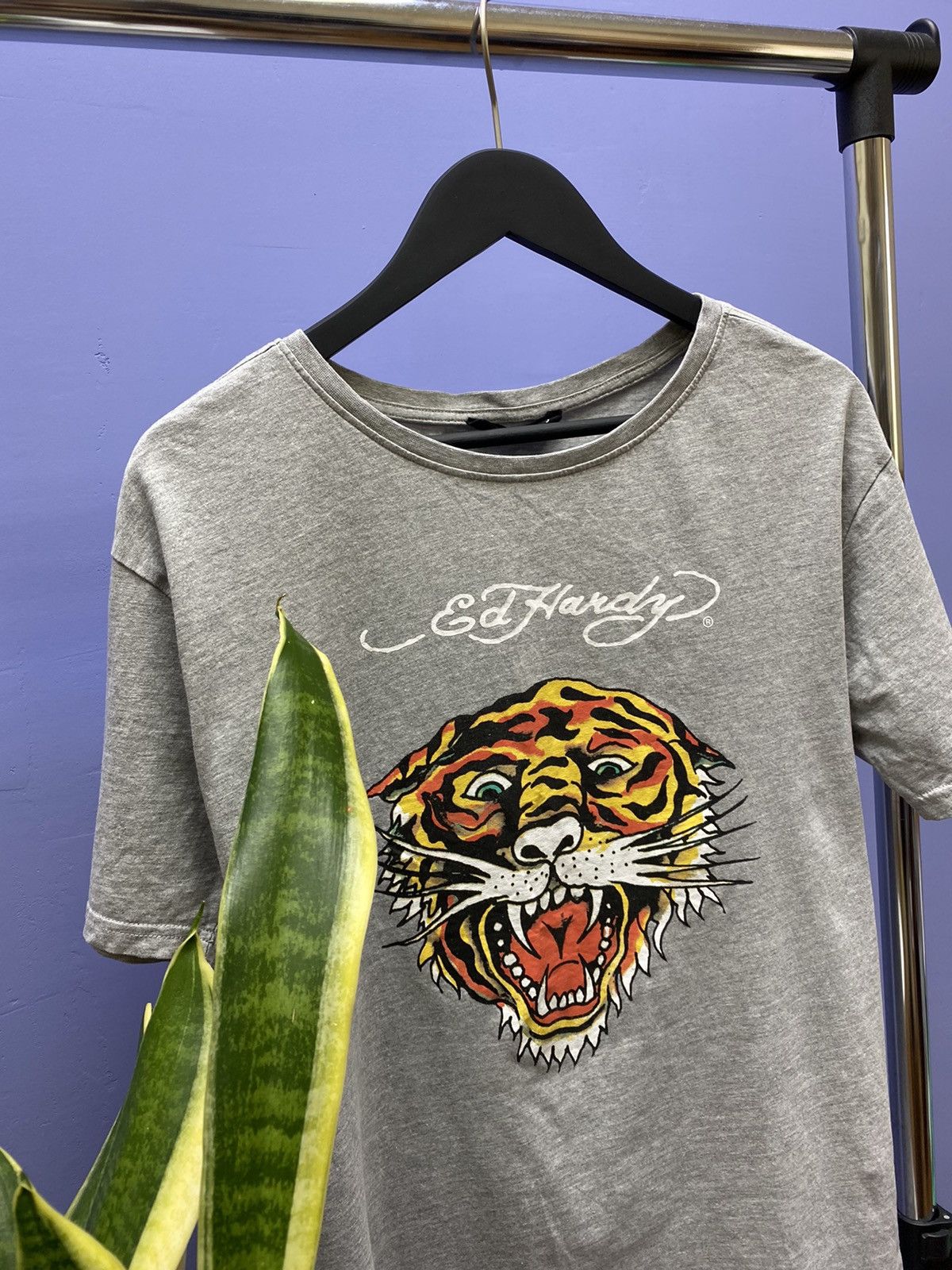 Ed Hardy Ed Hardy Tiger Grey T shirt Logo Christian Audiger Men’s XL Size US XL / EU 56 / 4 - 4 Thumbnail