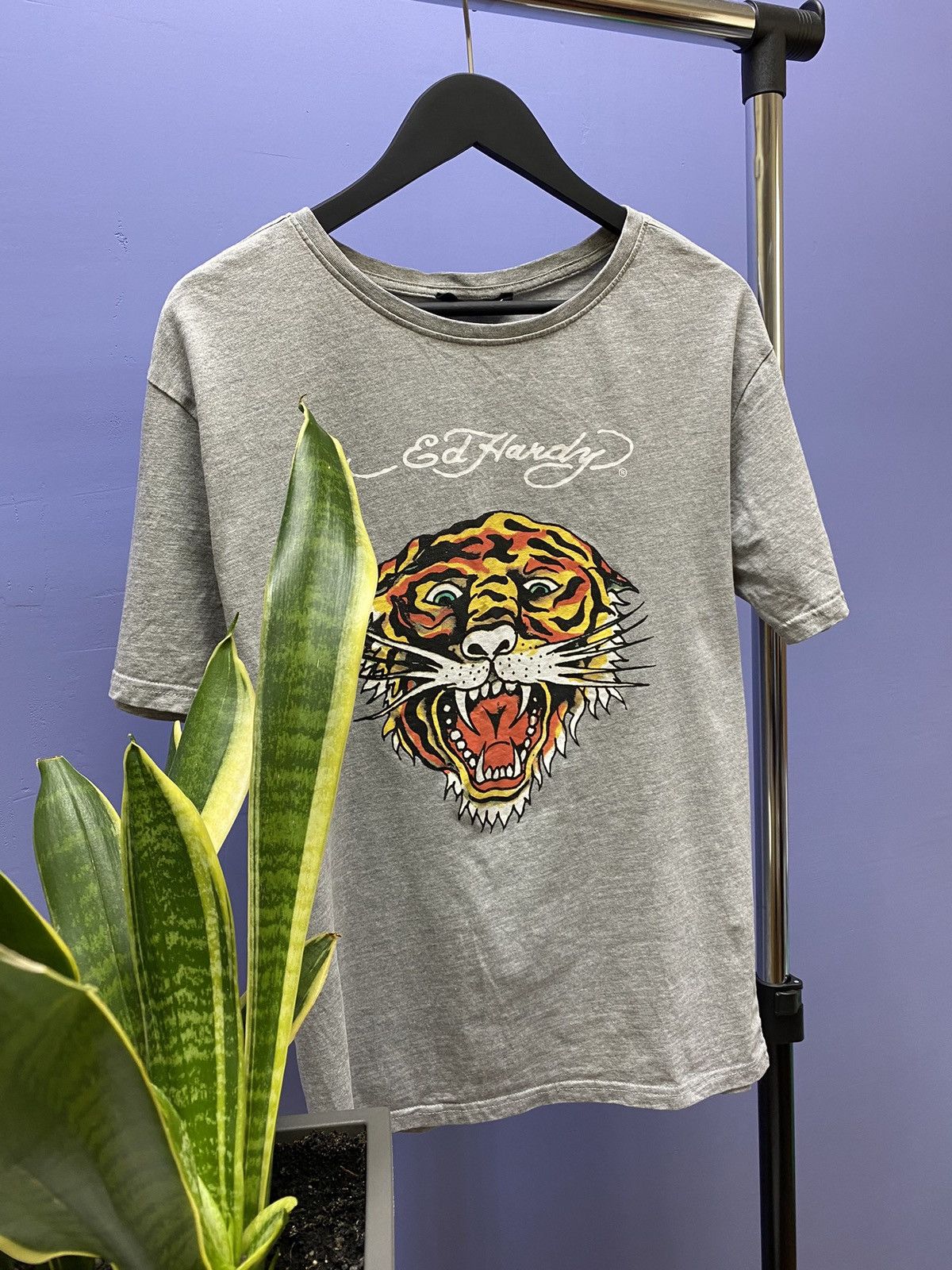 Ed Hardy Ed Hardy Tiger Grey T shirt Logo Christian Audiger Men’s XL Size US XL / EU 56 / 4 - 3 Thumbnail