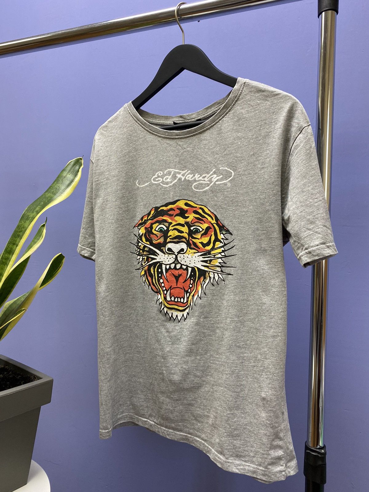 Ed Hardy Ed Hardy Tiger Grey T shirt Logo Christian Audiger Men’s XL Size US XL / EU 56 / 4 - 2 Thumbnail