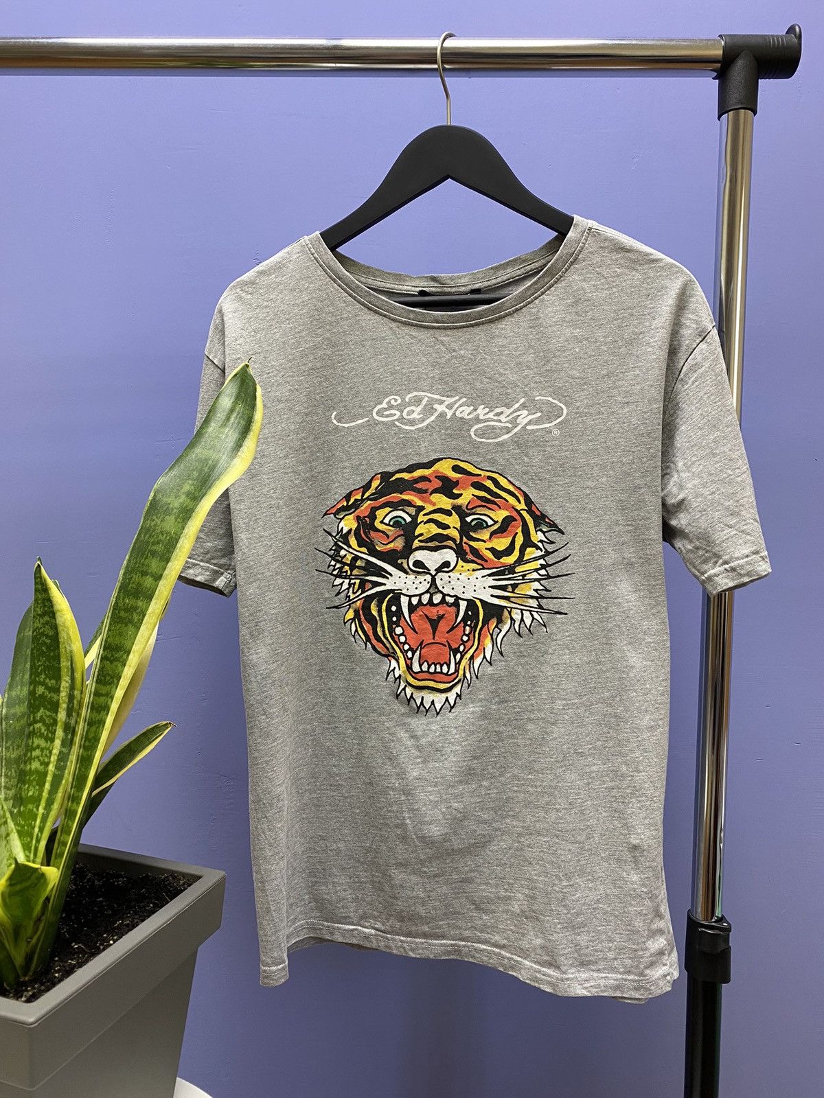 Ed Hardy Ed Hardy Tiger Grey T shirt Logo Christian Audiger Men’s XL Size US XL / EU 56 / 4 - 1 Thumbnail